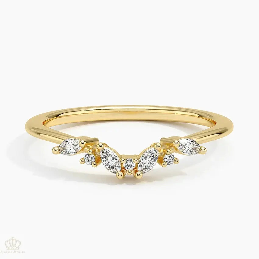 Yvette Diamond 0.15ctw Wedding Band Ring - LR43 Camélia™