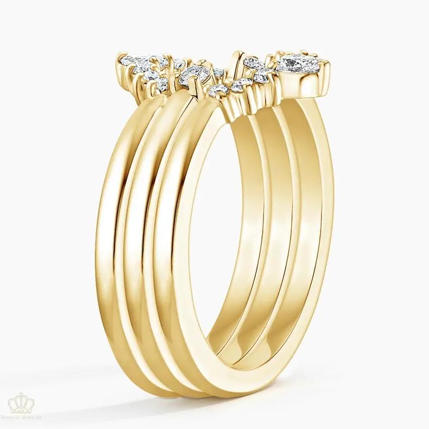 Lunette Wren Stack Wedding Band Ring - LR117 Camélia™