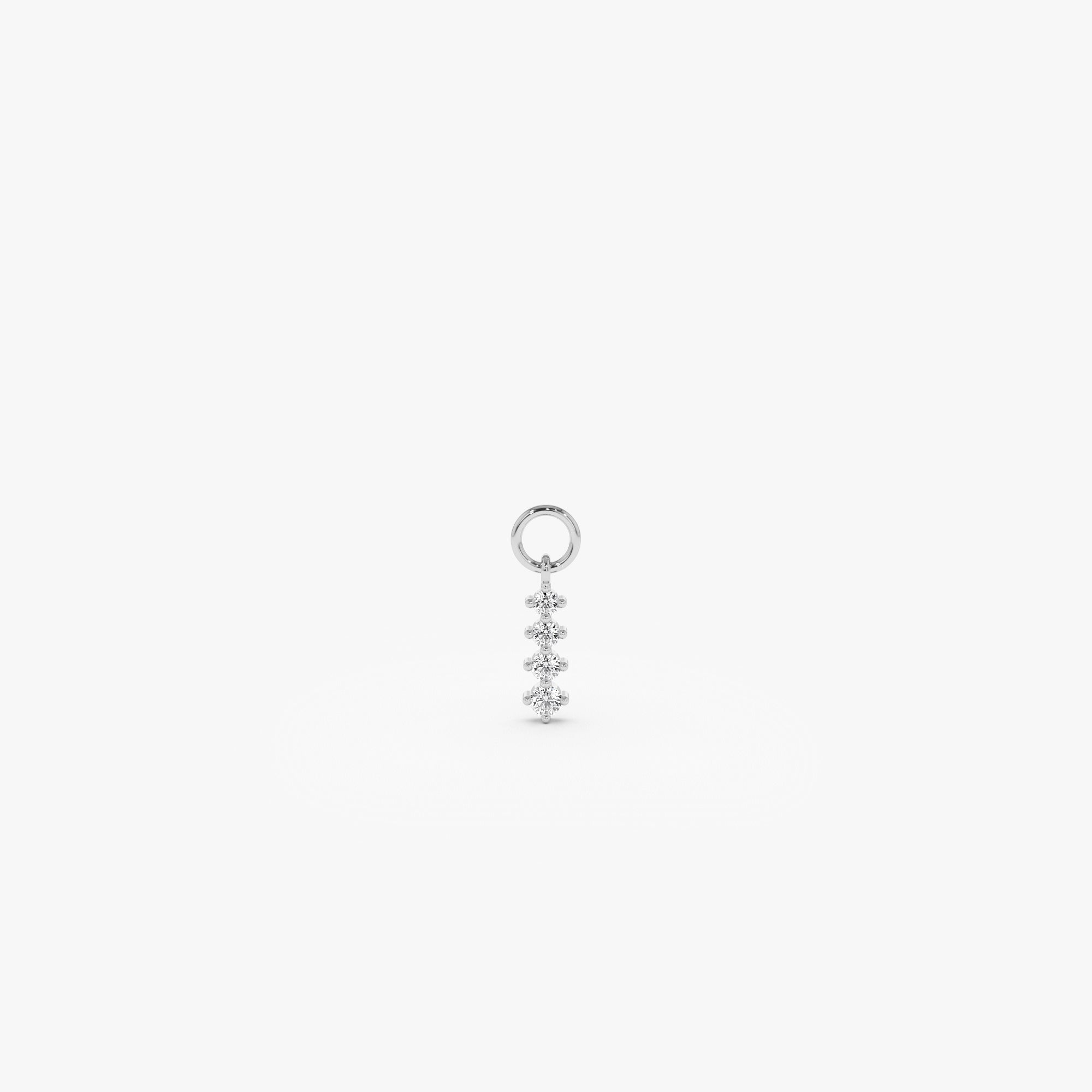 OBFJ1061 - Journey Hoop Charm earrings in selectable metal and diamond options - Roselle Jewelry view 5