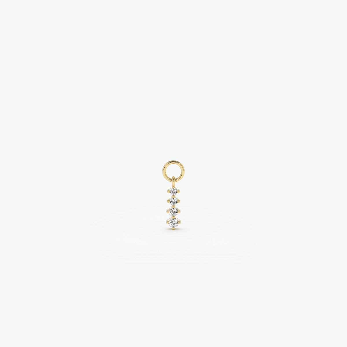 OBFJ1061 - Journey Hoop Charm earrings in selectable metal and diamond options - Roselle Jewelry view 1