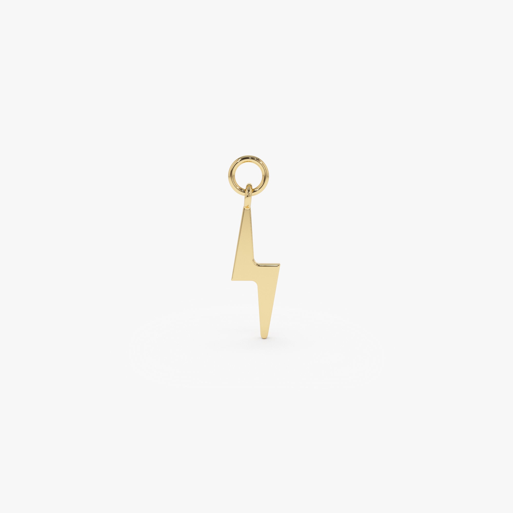 OBFJ1056 - 14k Solid Lightning Hoop Charm 1