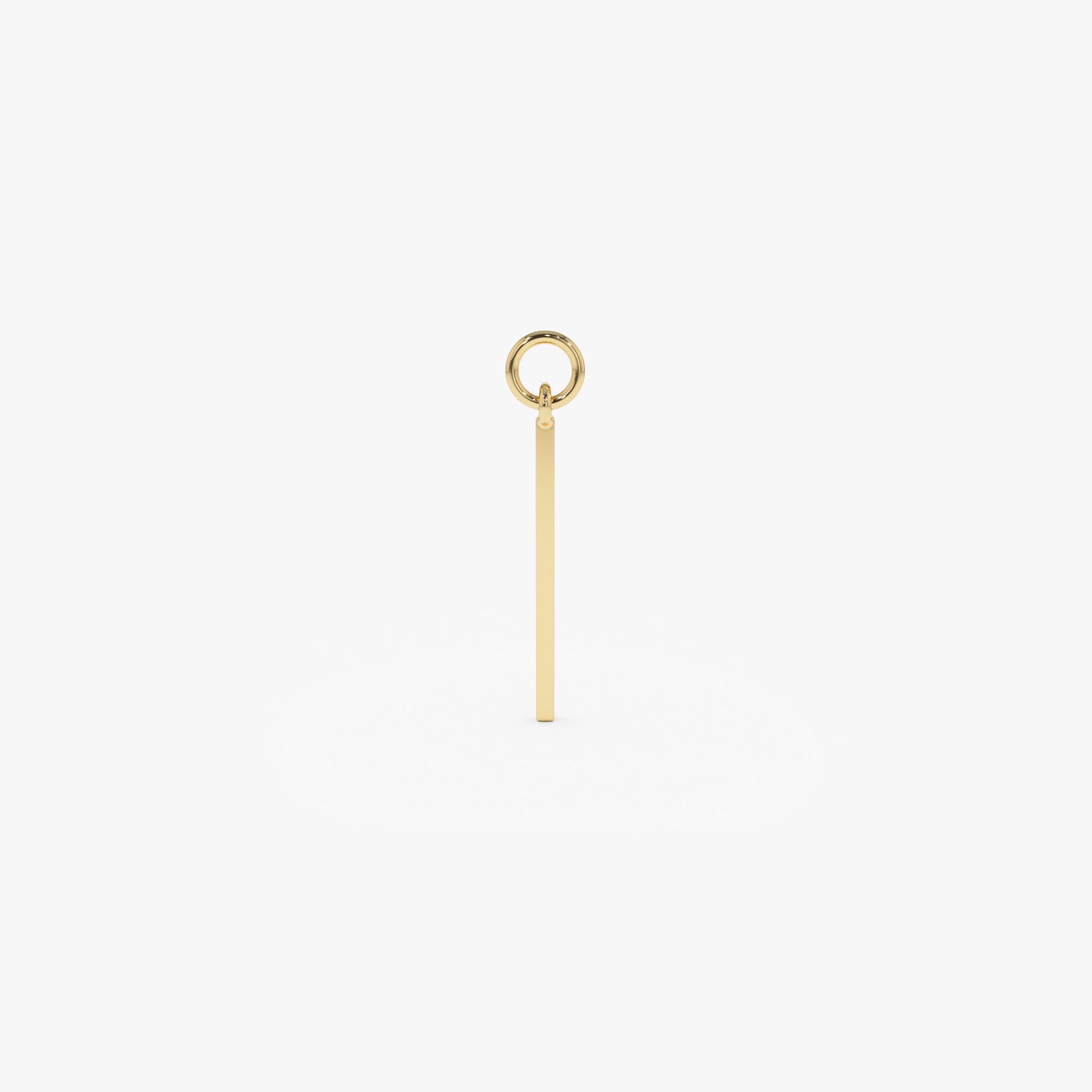 OBFJ1053 - 14k Solid Bar Hoop Charm 1