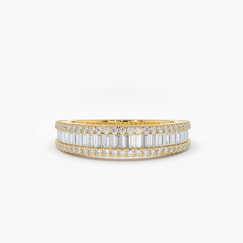 OBFJ1886 - 14K Baguette Diamond Anniversary Ring 0.75ctw 1