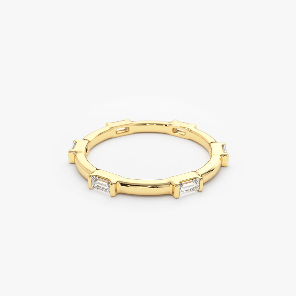 OBFJ1950 - 14k Stackable Baguette Diamond Eternity Ring 8