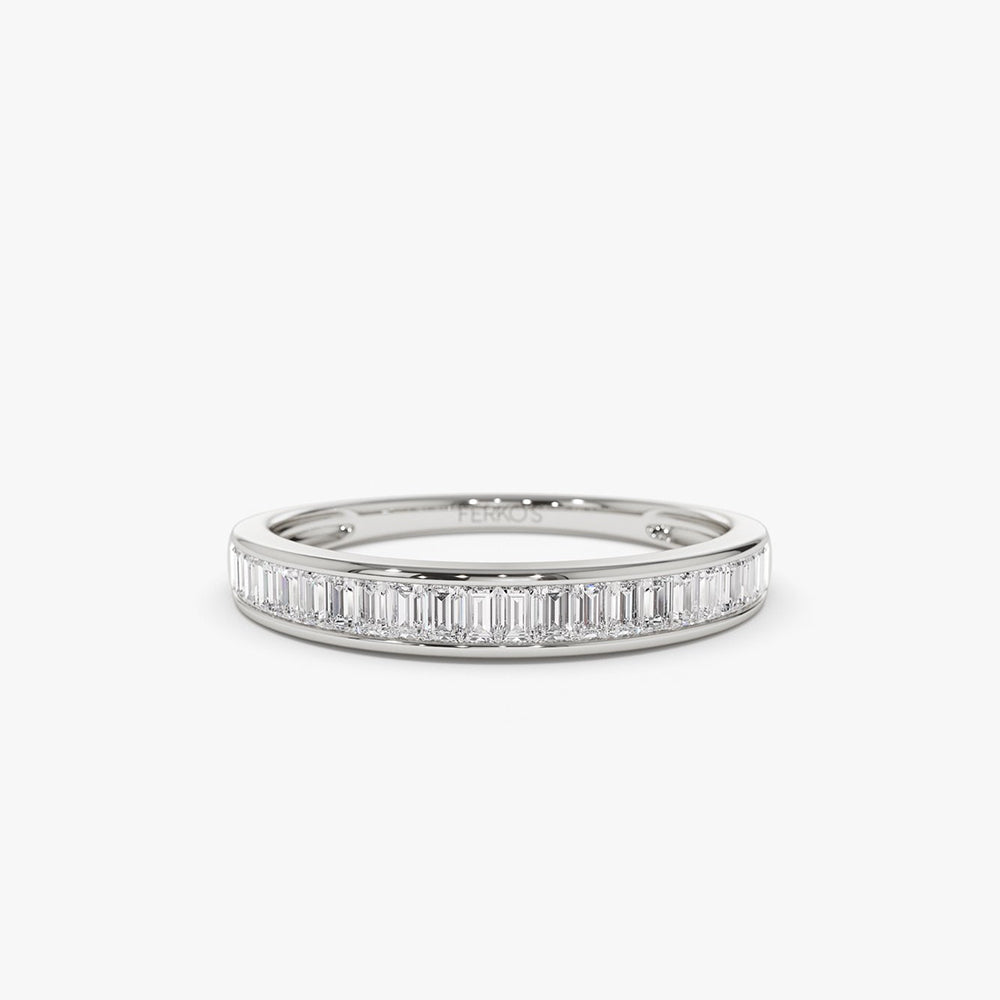 OBFJ2041 - 14k 3MM Baguette Diamond Channel Setting Ring 6