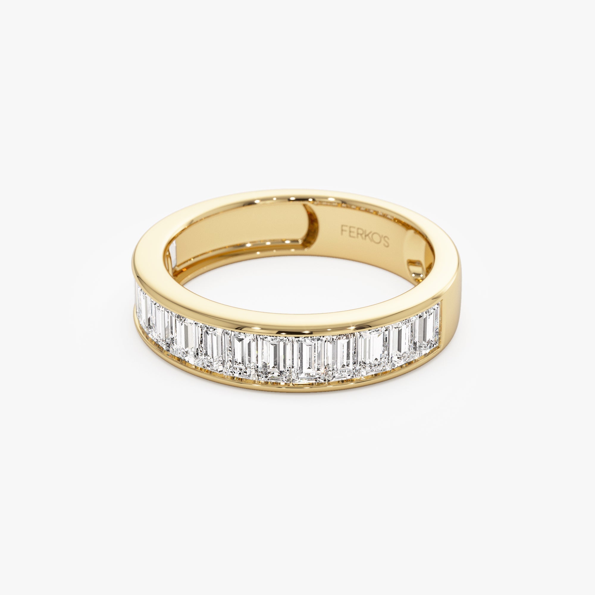 OBFJ1019 - 1.55 ctw 14k Channel Setting Baguette Lab Grown Diamond Anniversary Ring - Stella 8