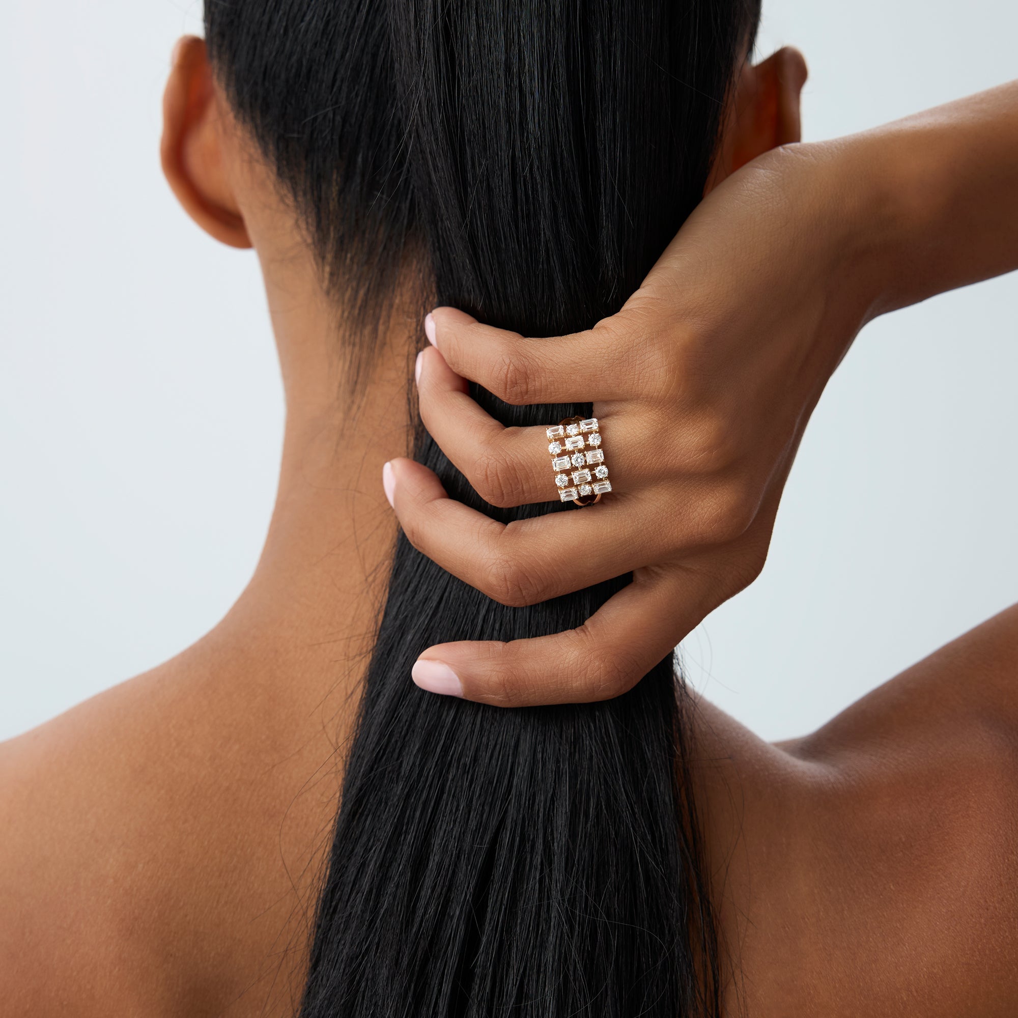 OBFJ0947 - 2.15 ctw Multi Shape Lab Grown Diamond Cocktail Ring - June 3