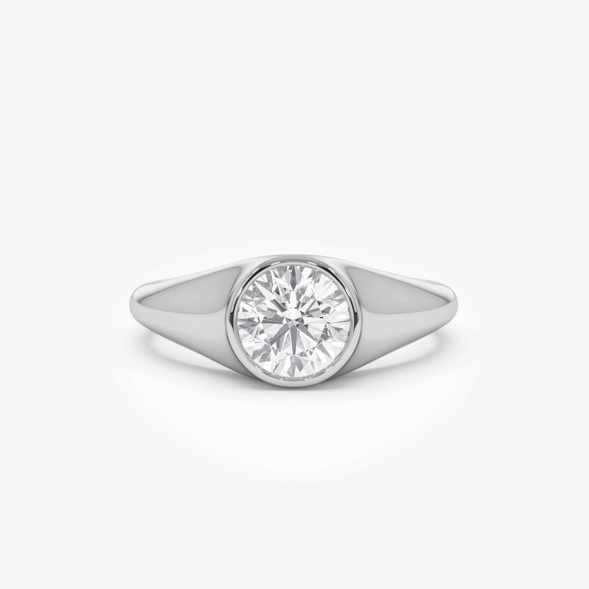 OBFJ0974 - 1.00 ctw 14k Round Shaped Lab Grown Diamond Ring - Alina 6