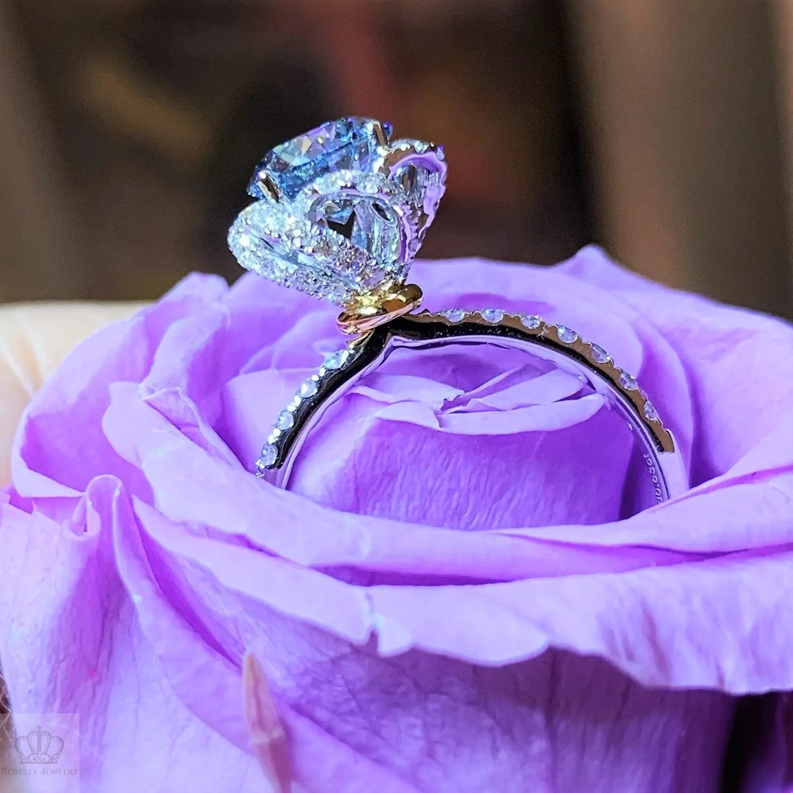 Floral Halo Diamond Engagement Ring - LGR061s CHARLISA™