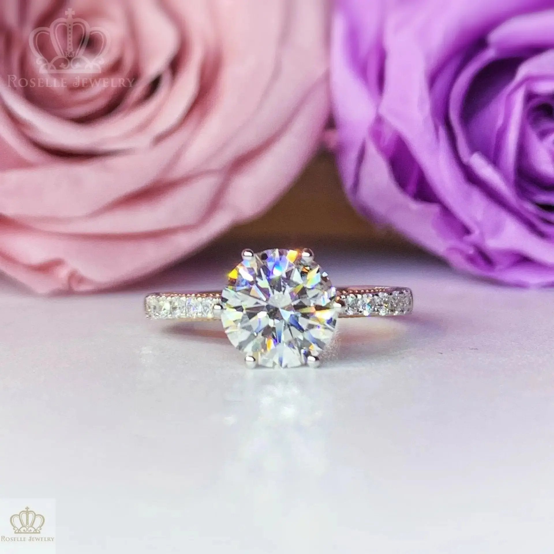 INSTOCK LAB GROWN DIAMOND VINTAGE ENGAGEMENT RING LG626432570 - LGV004 CHARLISA™