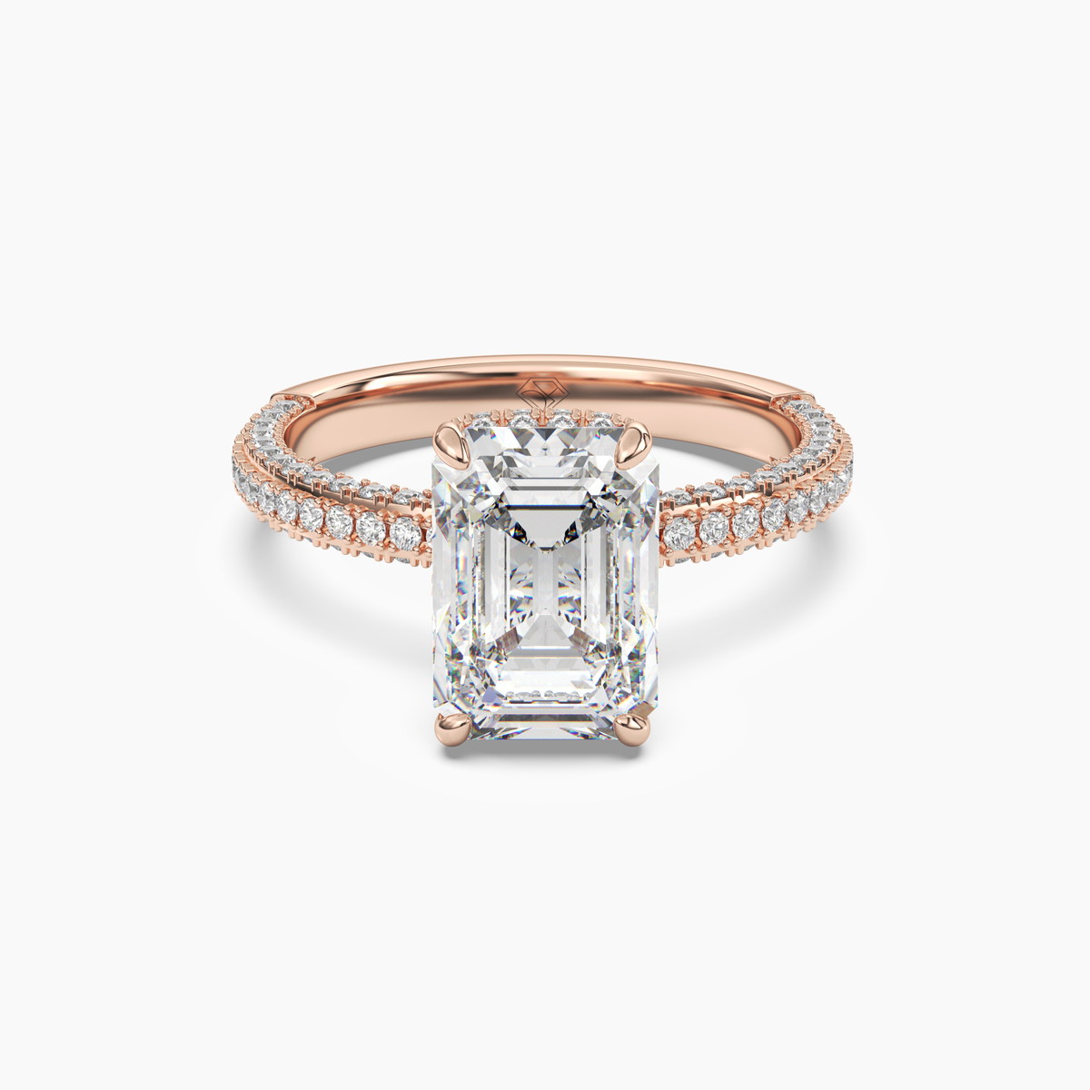 OBSER090 - Vesper Emerald engagement ring setting view 7