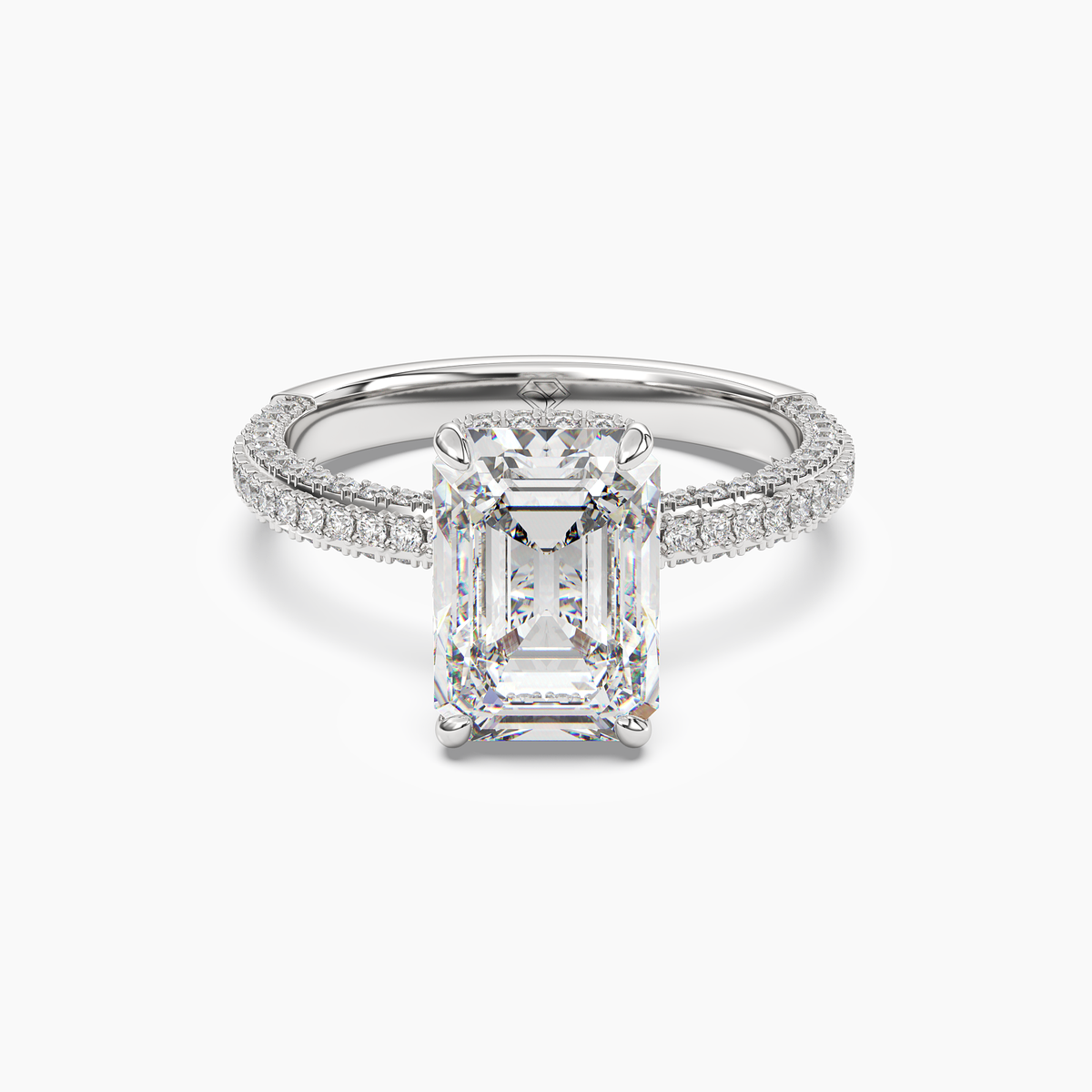 OBSER090 - Vesper Emerald engagement ring setting view 1
