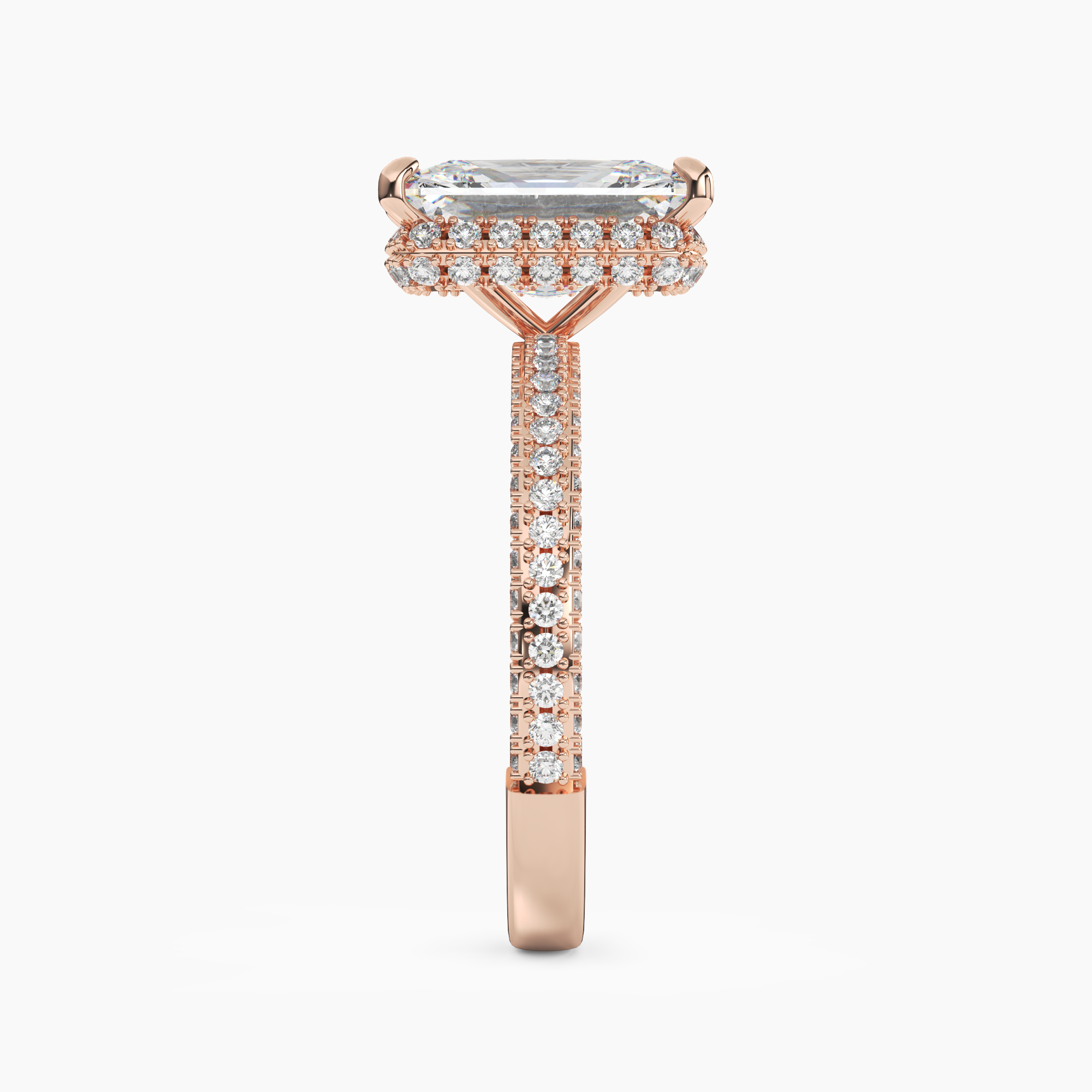 OBSER013 - Vesper Radiant engagement ring setting view 9