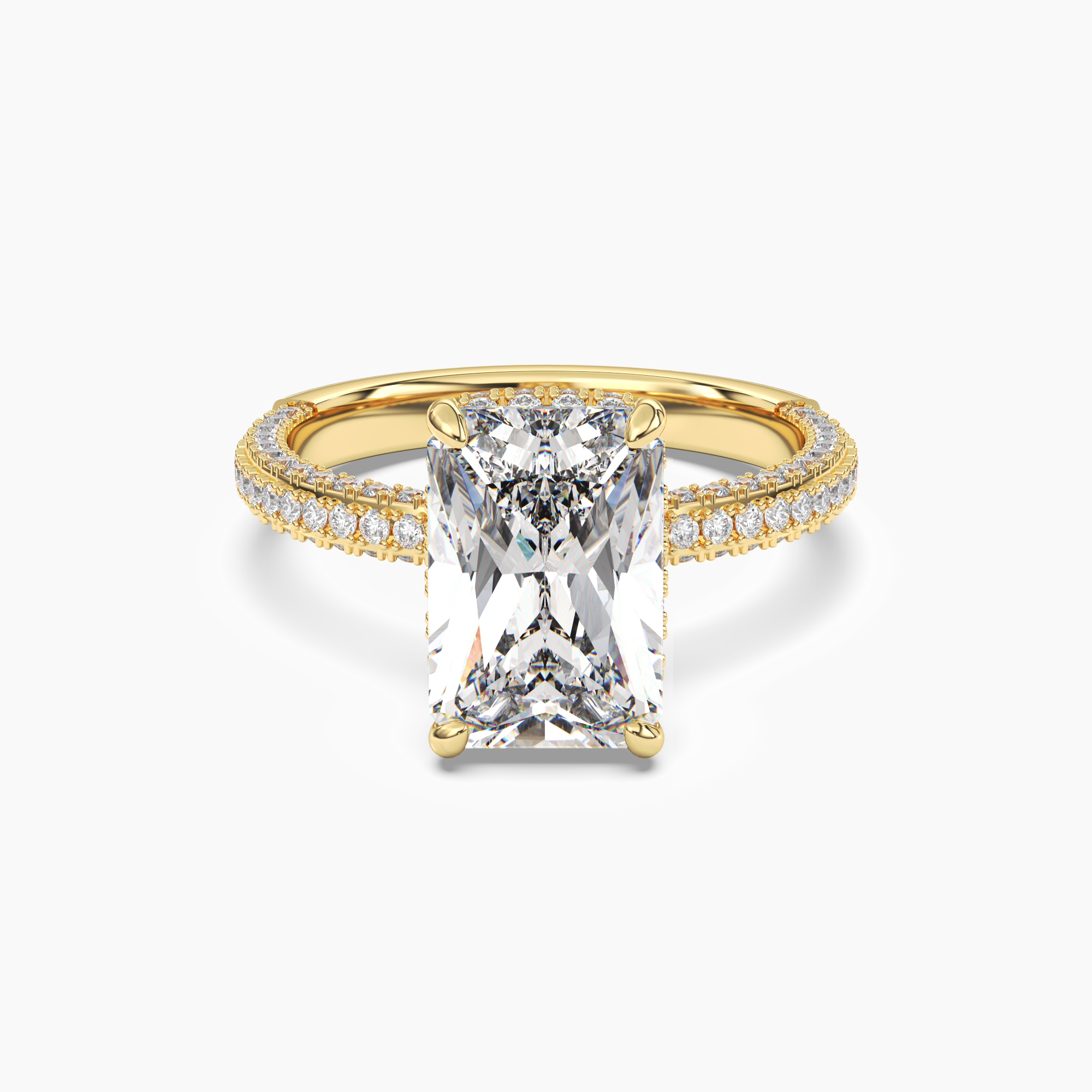 OBSER013 - Vesper Radiant engagement ring setting view 4
