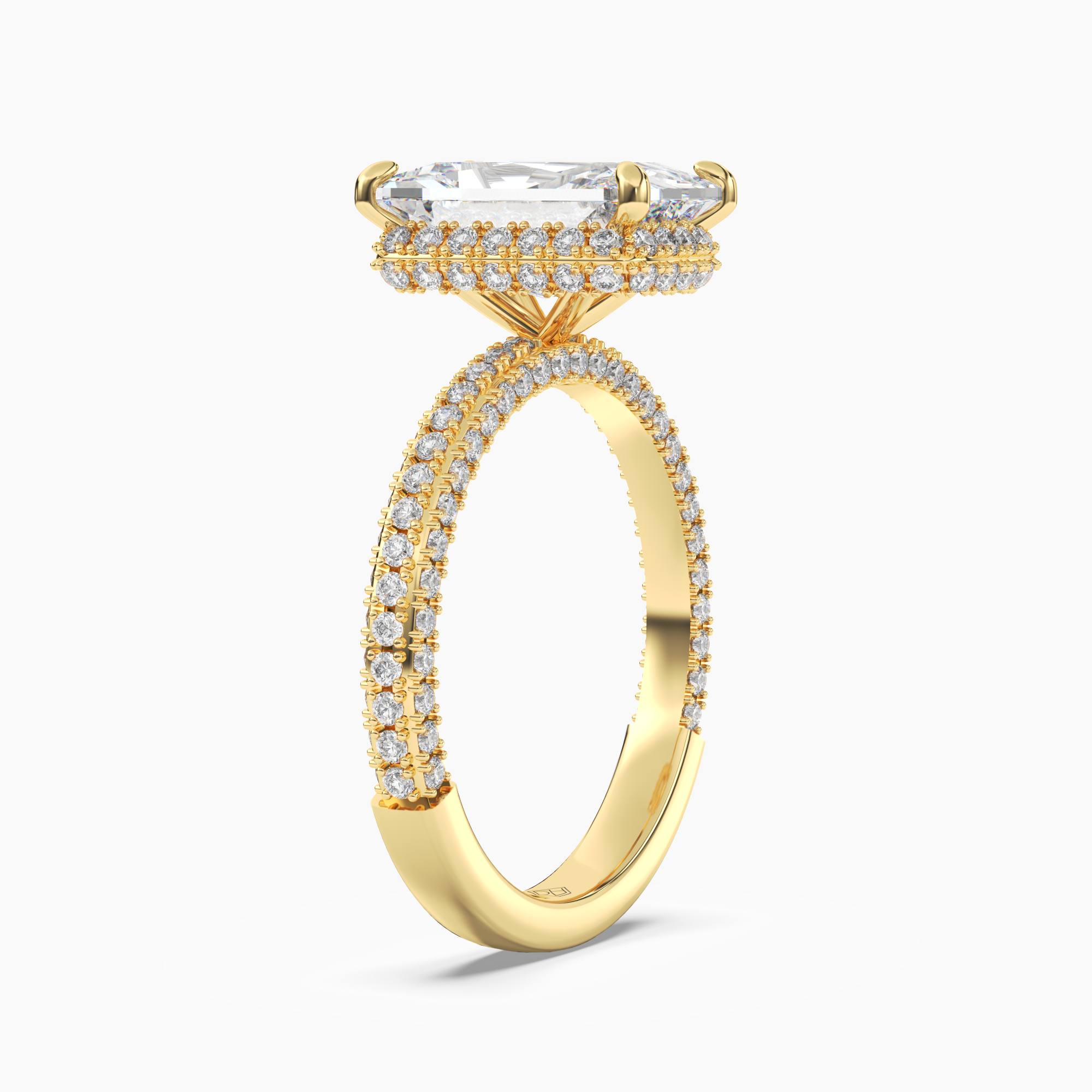OBSER013 - Vesper Radiant engagement ring setting view 5