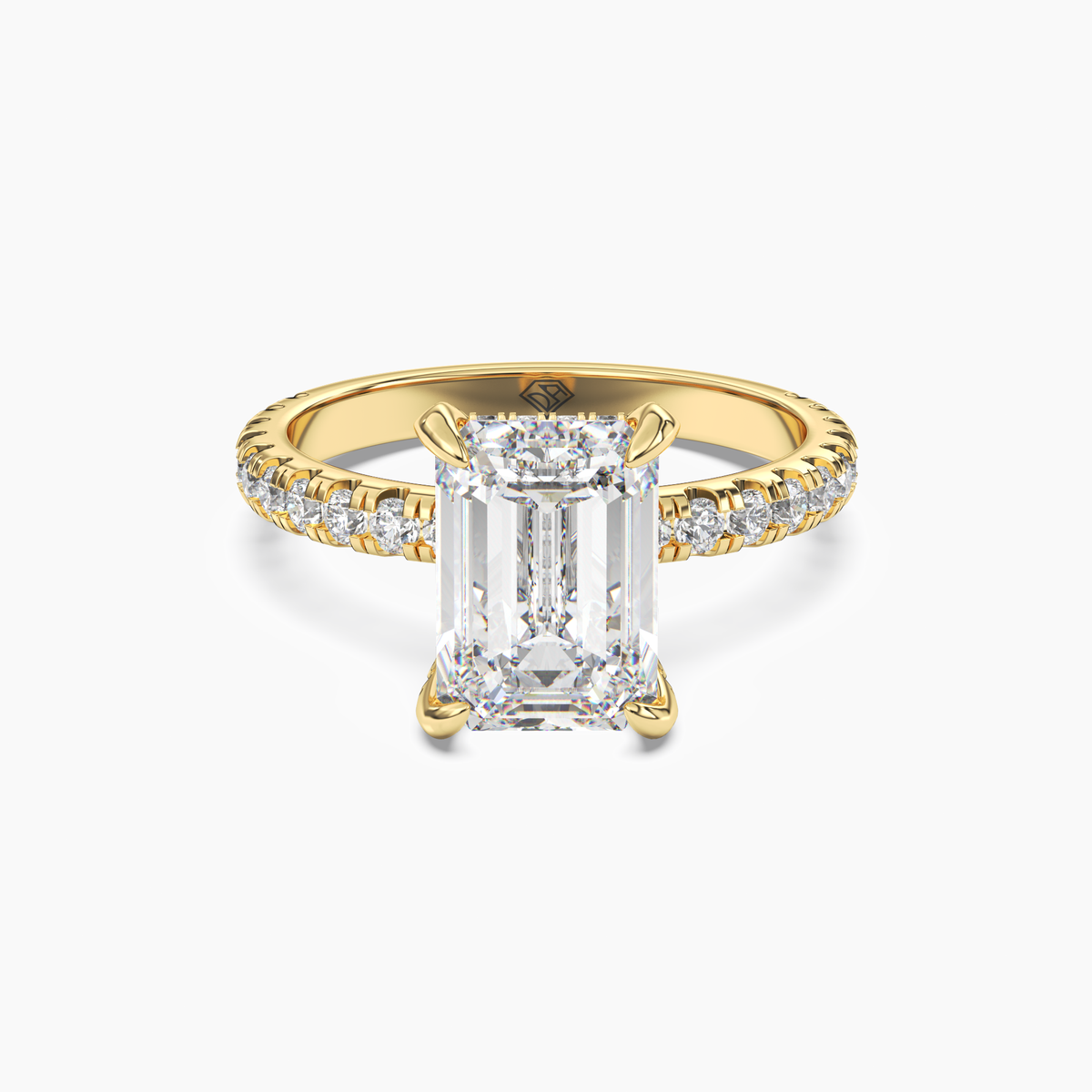 OBSER039 - Breeze Emerald engagement ring setting view 4
