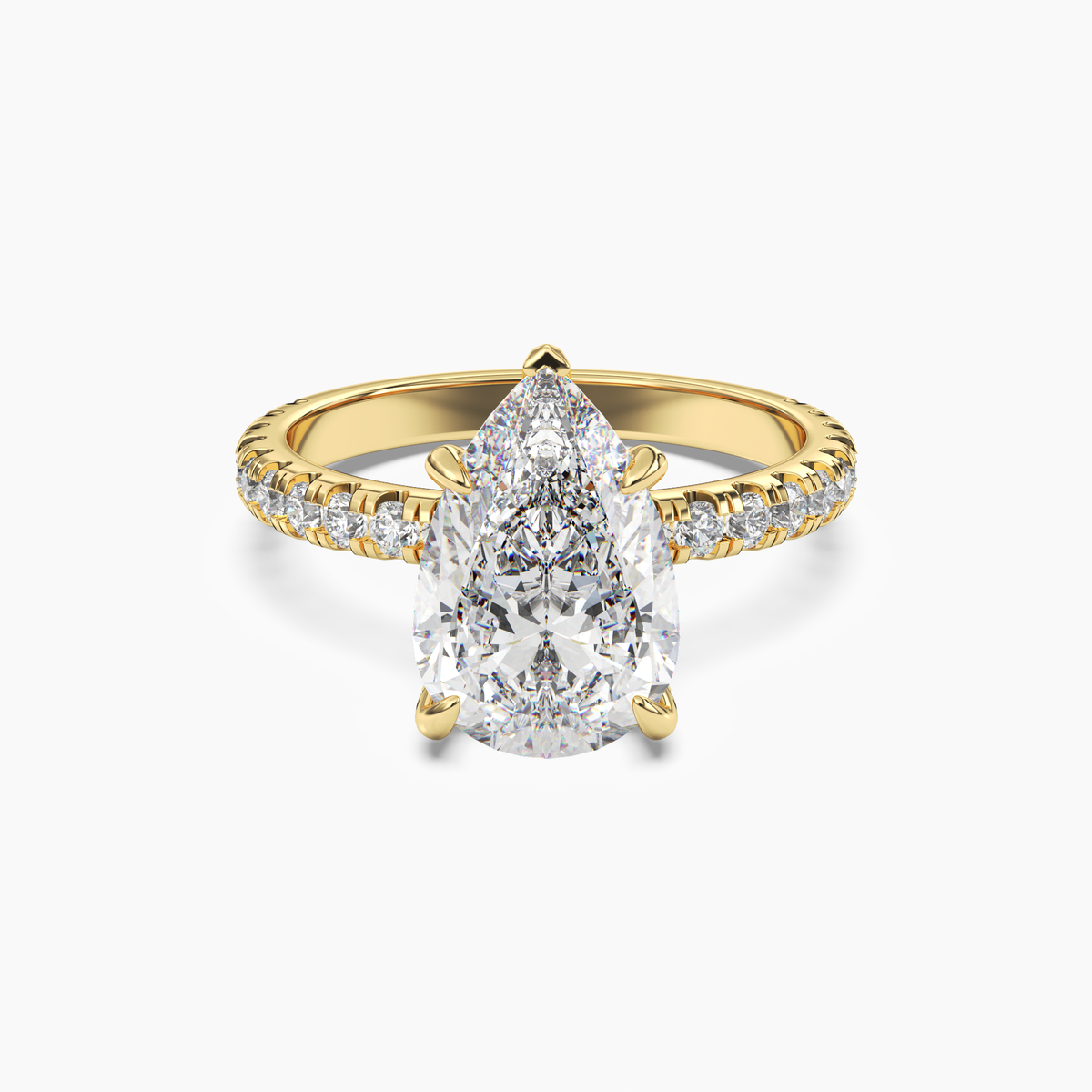 OBSER118 - Breeze Pear engagement ring setting view 4