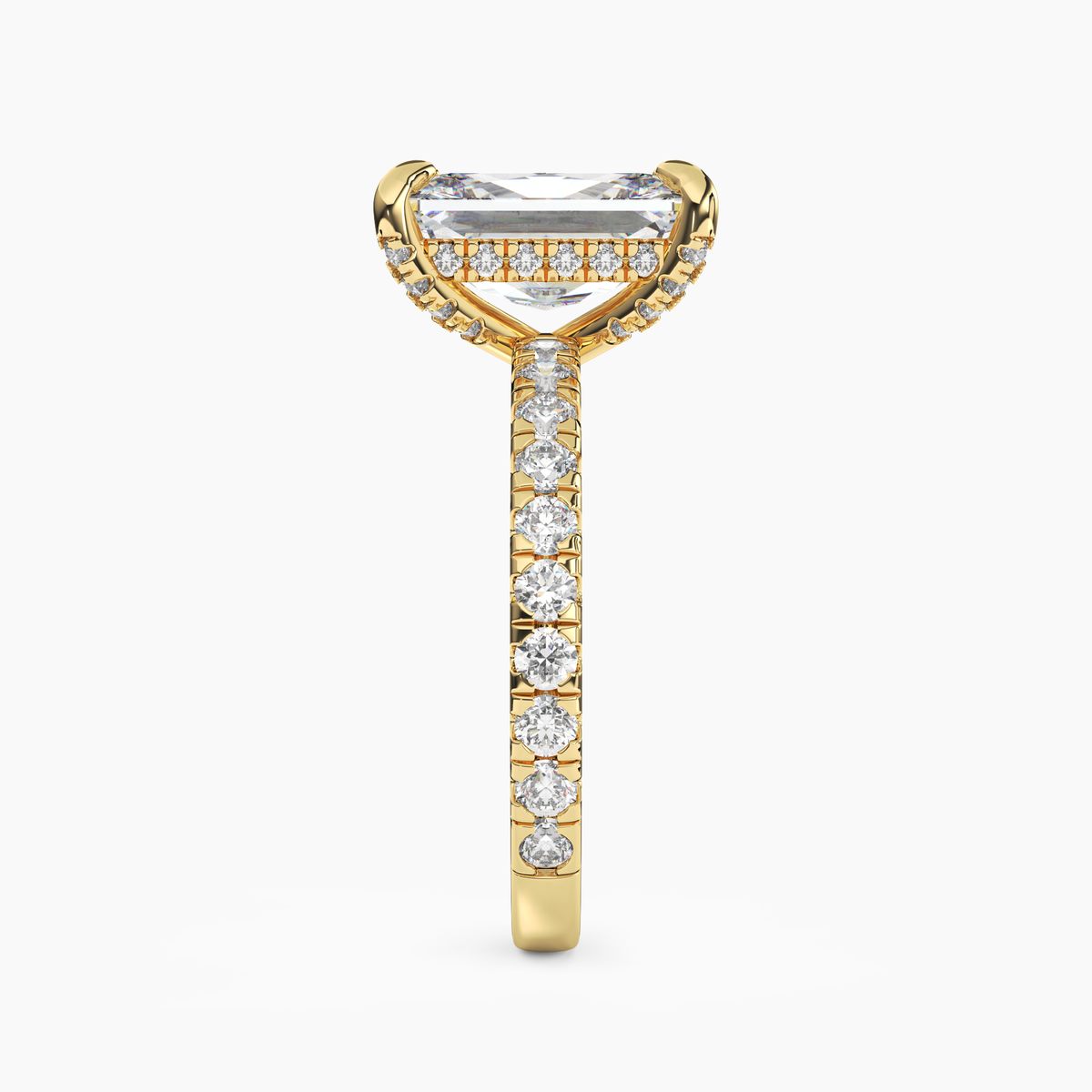 OBSER018 - Breeze Radiant engagement ring setting view 6