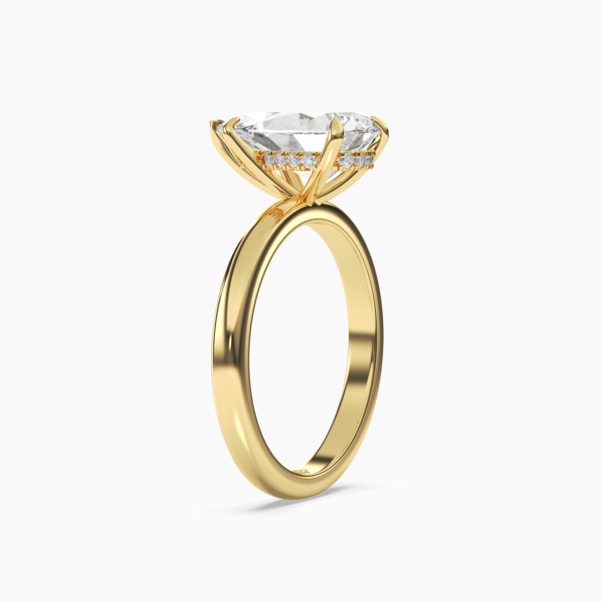 OBSER083 - Lyric Pear engagement ring setting view 5