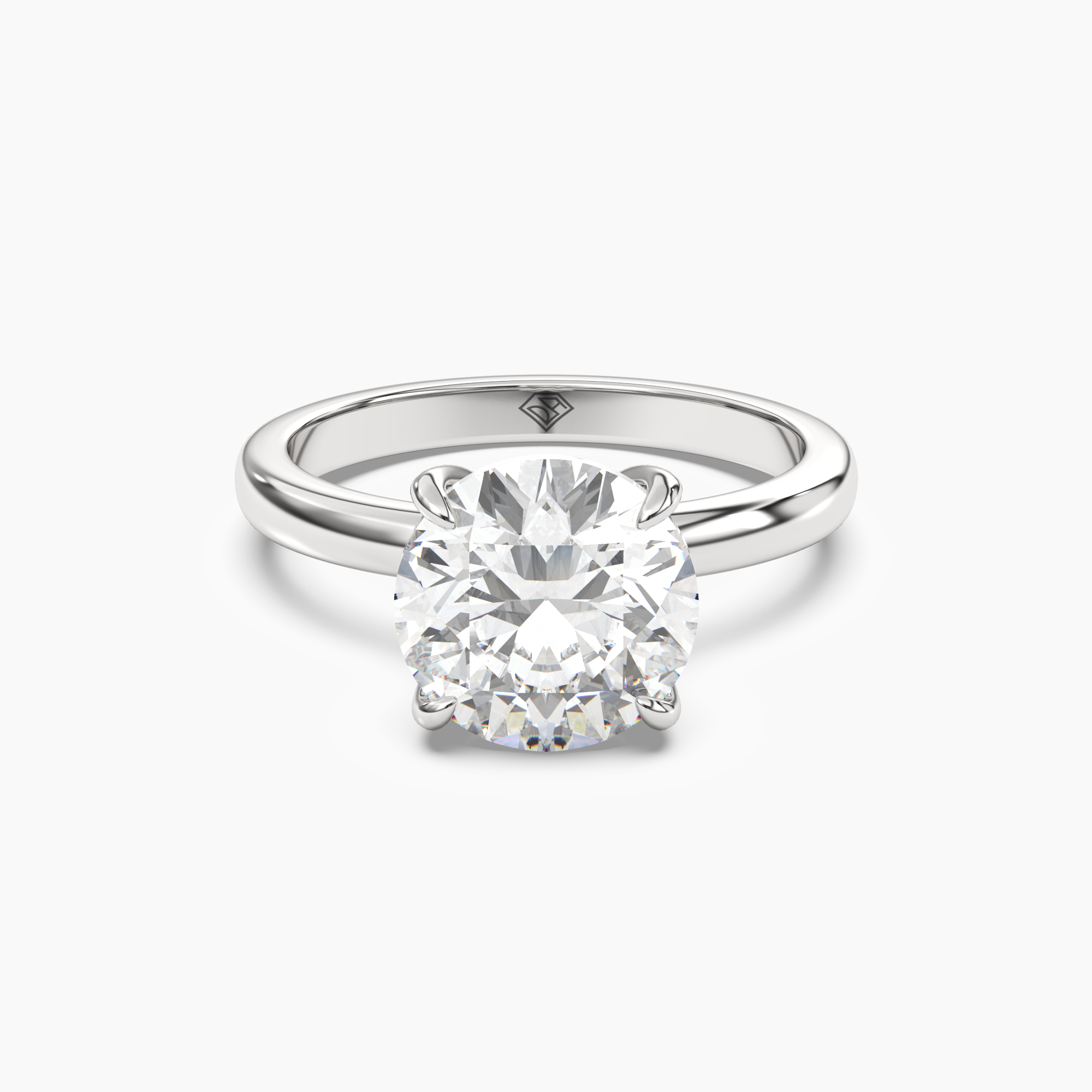 OBSER082 - Lyric Round engagement ring setting view 1