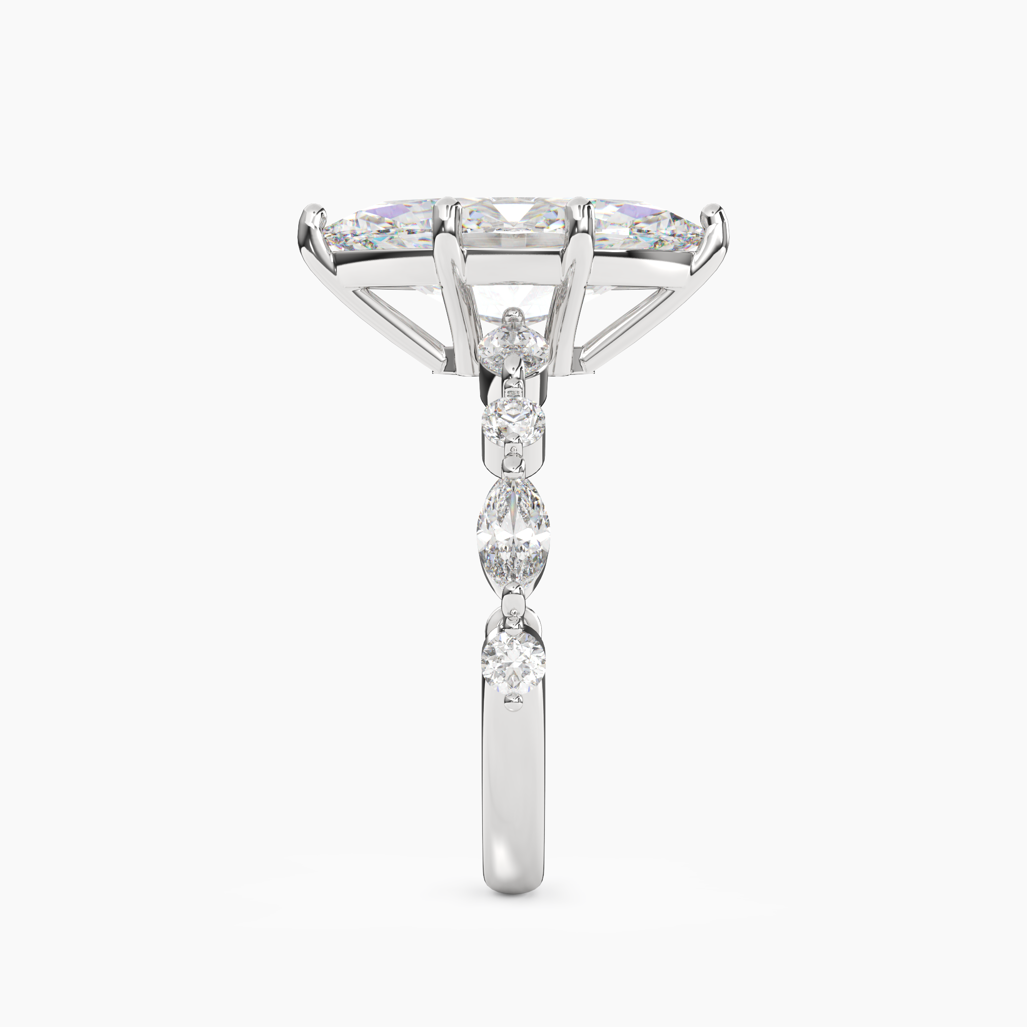 OBSER003 - Sonnet Marquise engagement ring setting view 3