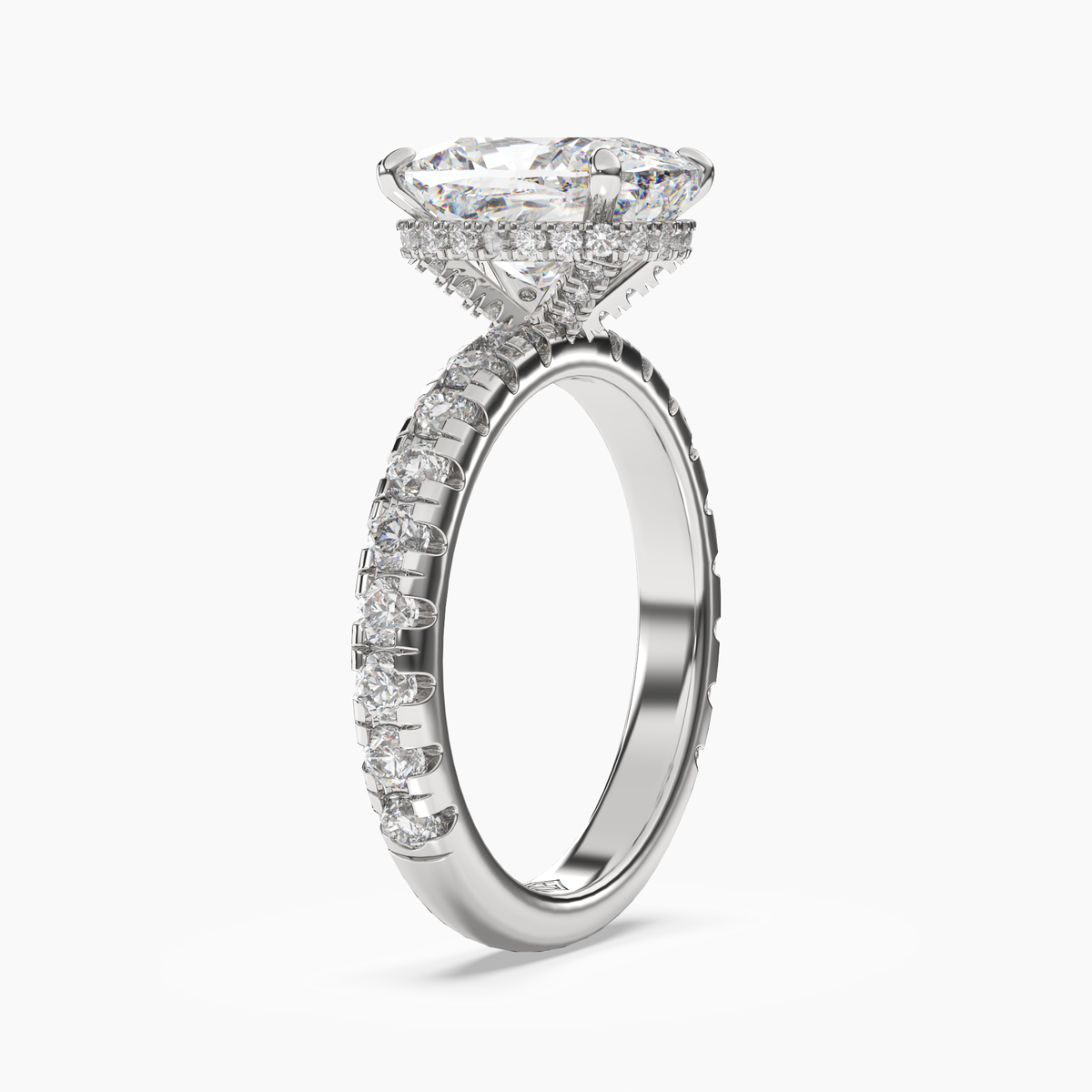 OBSER213 - Oasis Cushion engagement ring setting view 2