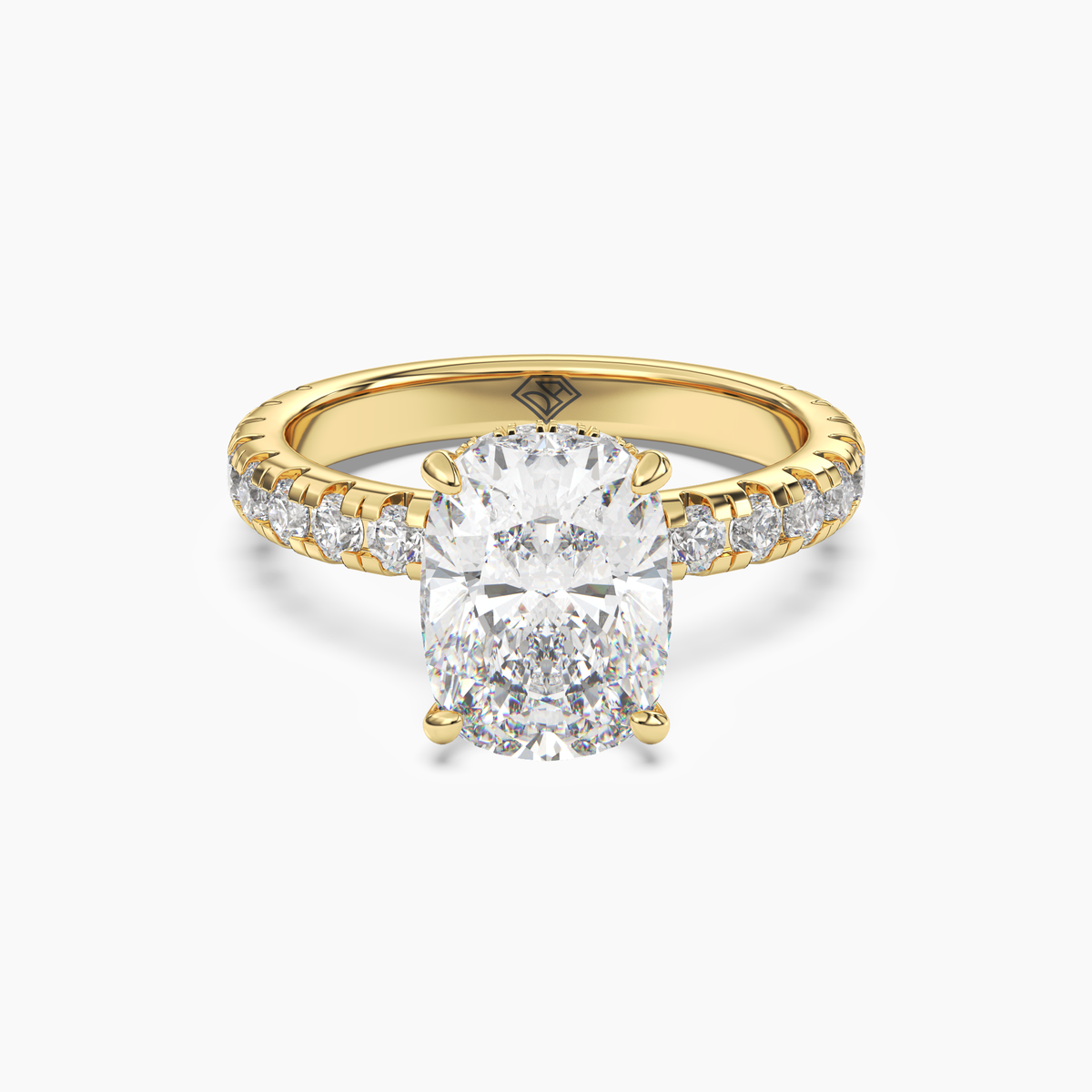 OBSER213 - Oasis Cushion engagement ring setting view 4