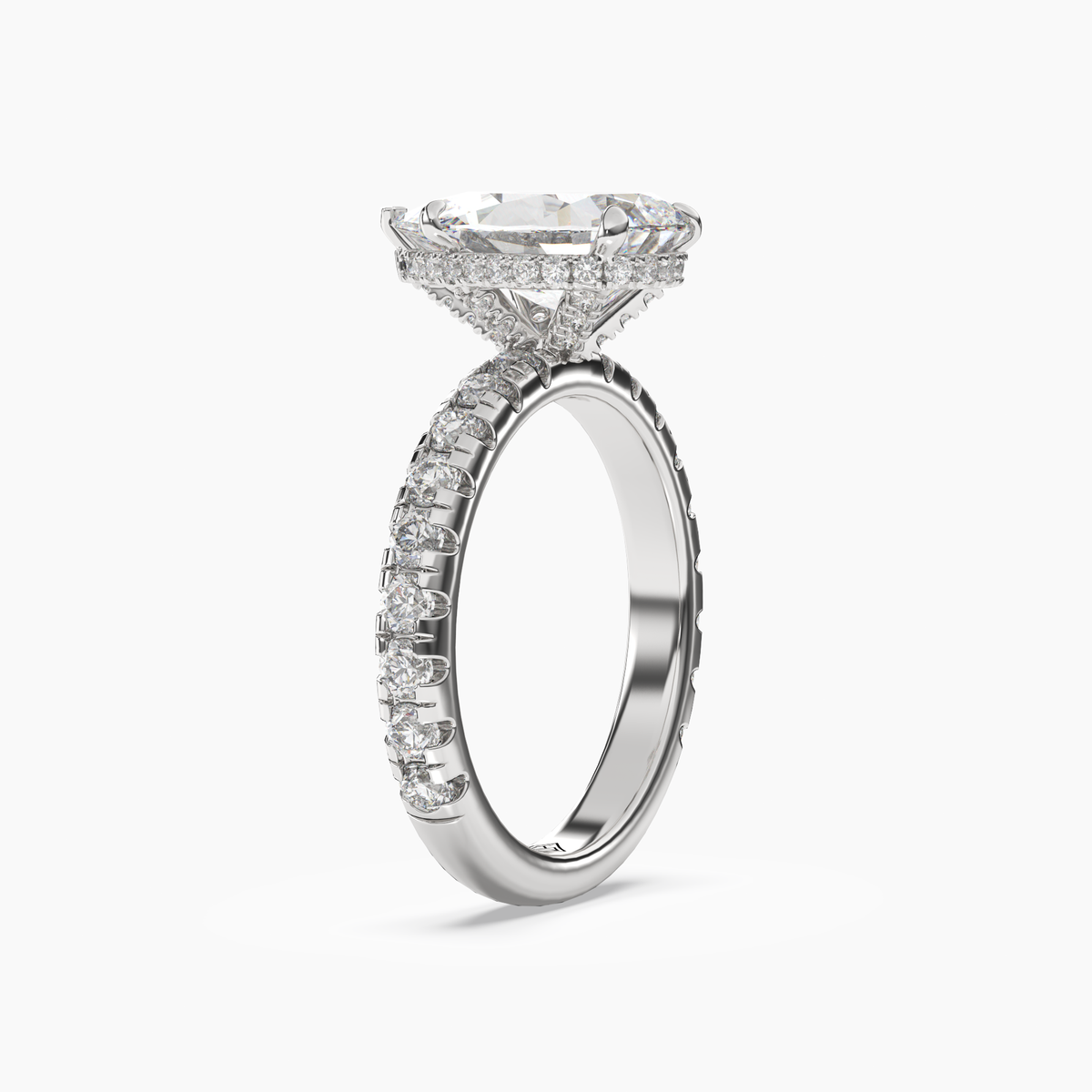OBSER114 - Oasis Pear engagement ring setting view 2
