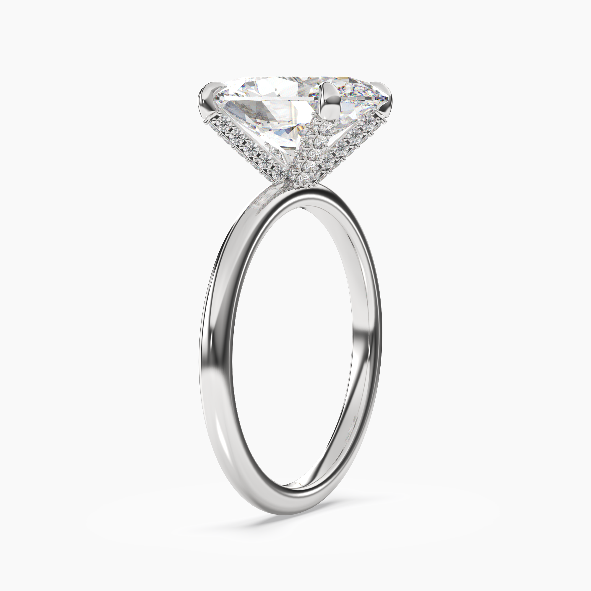OBSER089 - Silk Oval engagement ring setting view 2