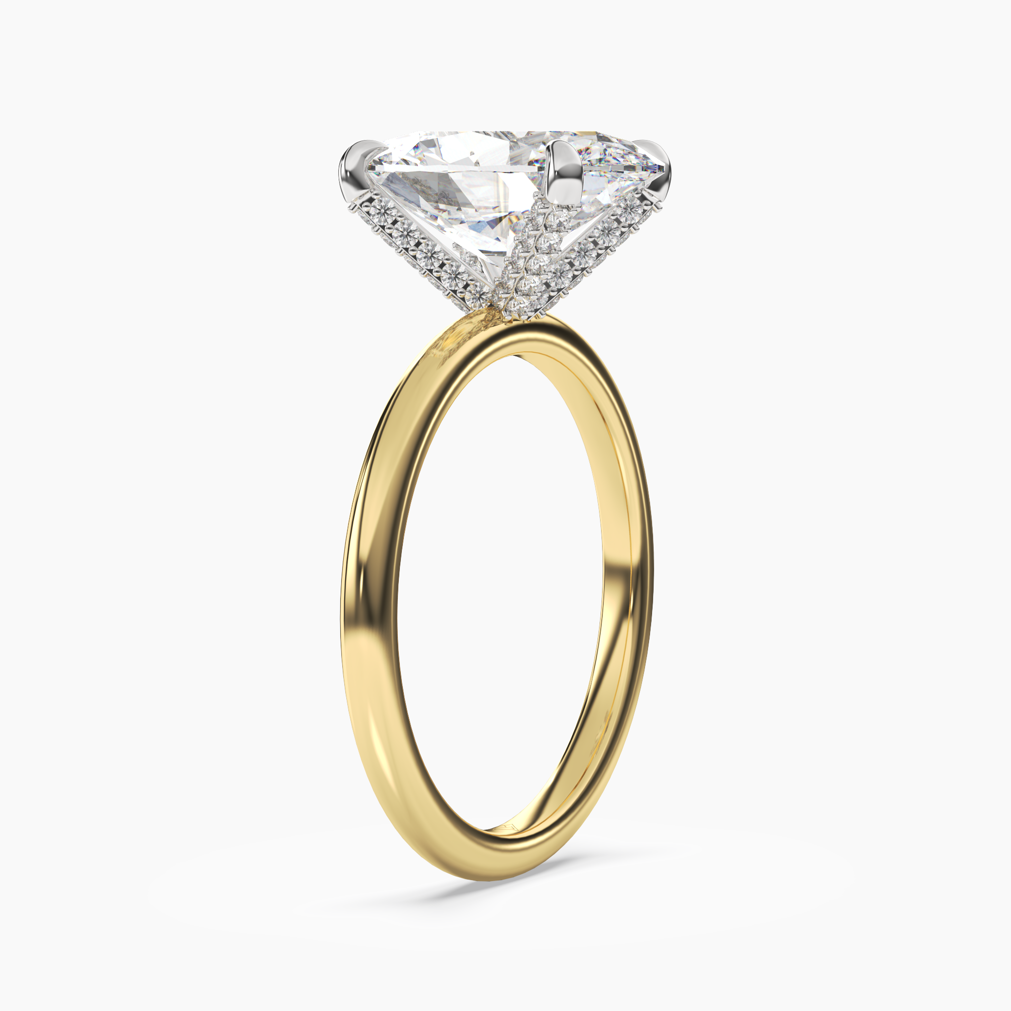 OBSER089 - Silk Oval engagement ring setting view 5
