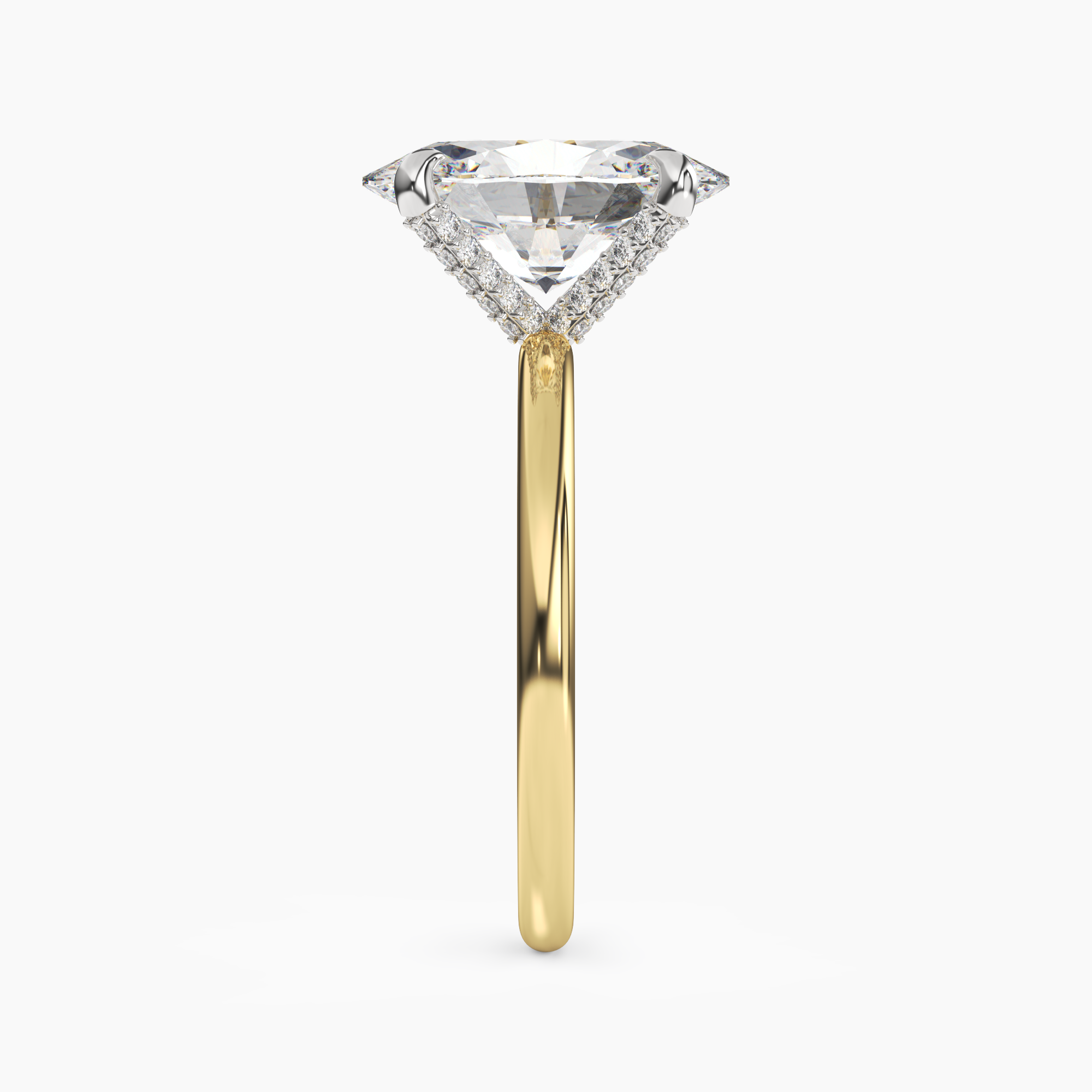 OBSER089 - Silk Oval engagement ring setting view 6