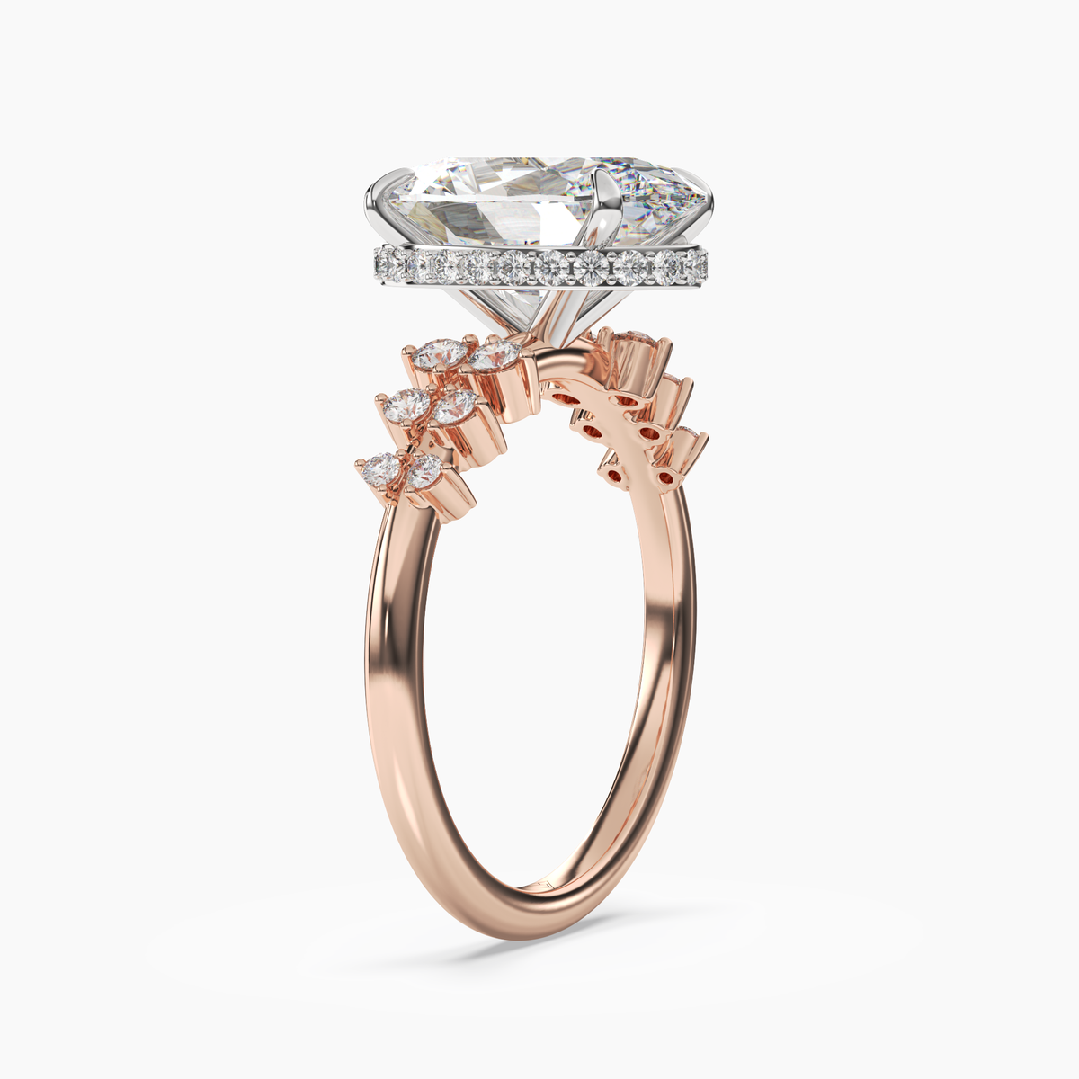 OBSER054 - Violet Oval engagement ring setting view 8