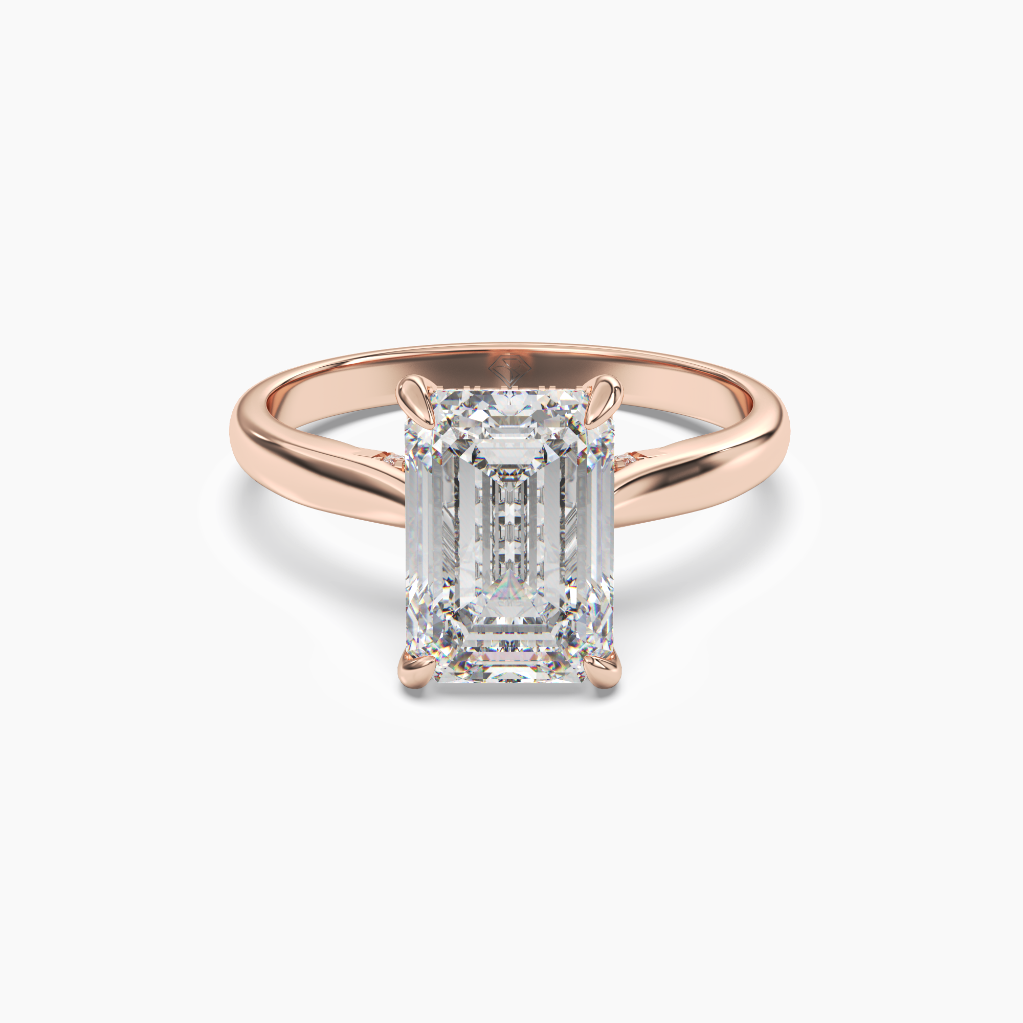 OBSER052 - Hestia Emerald engagement ring setting view 7