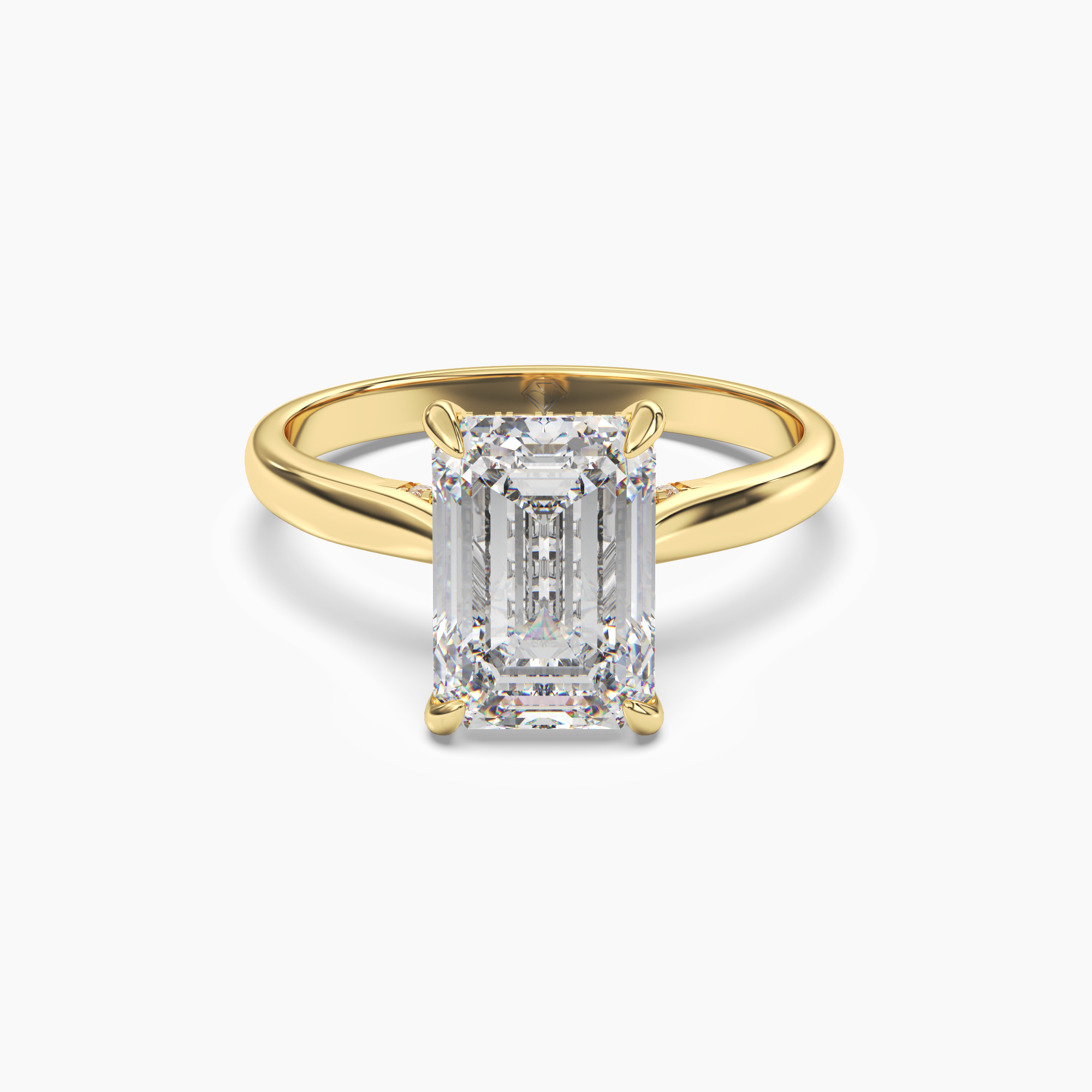 OBSER052 - Hestia Emerald engagement ring setting view 4