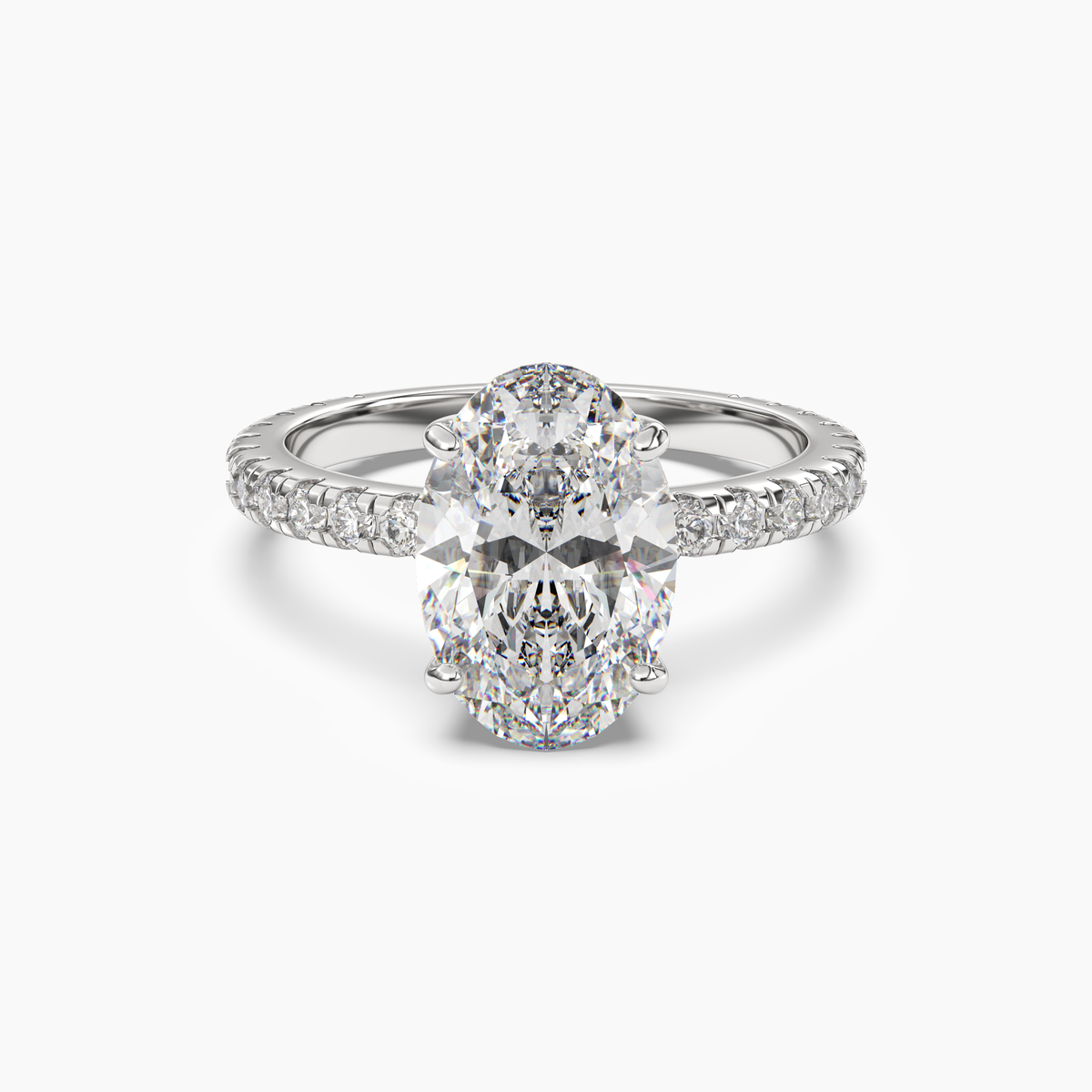 OBSER088 - Cascade Oval engagement ring setting view 1