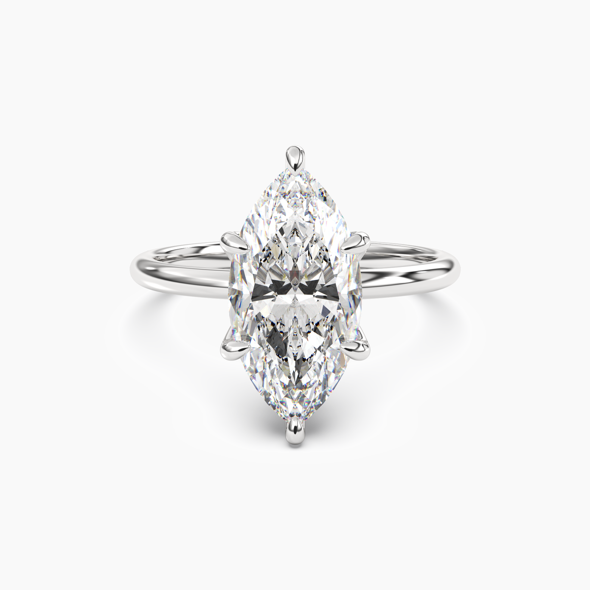 OBSER008 - Eden Marquise engagement ring setting view 1
