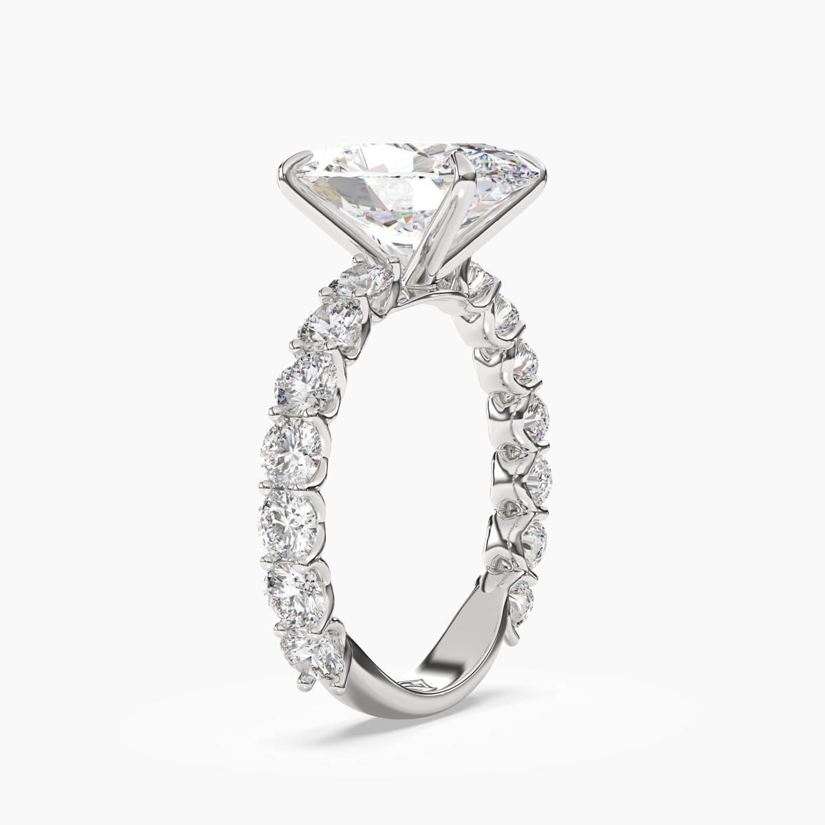 OBSER121 - Blossom Oval engagement ring setting view 2