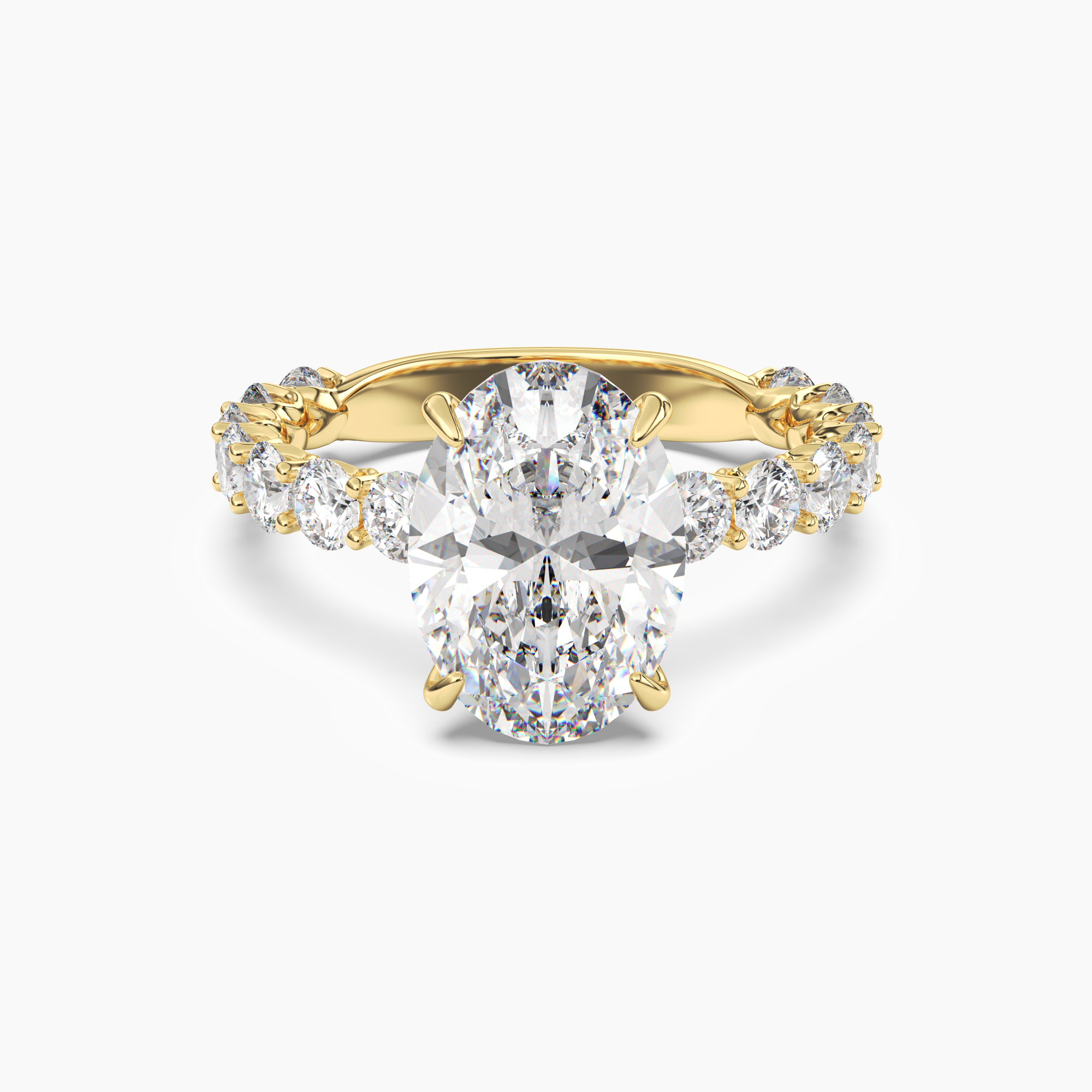 OBSER121 - Blossom Oval engagement ring setting view 4