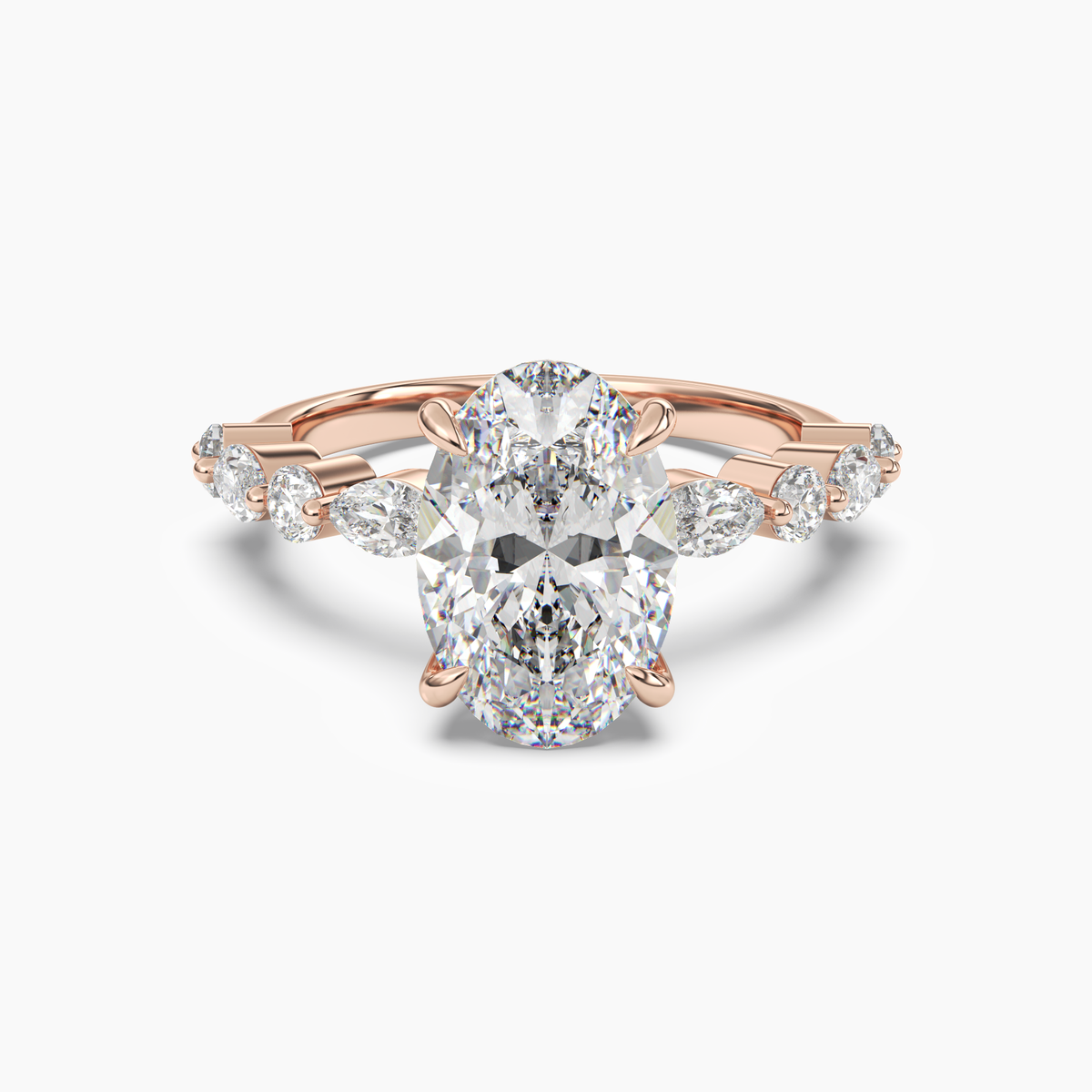 OBSER041 - Aster Oval engagement ring setting view 7
