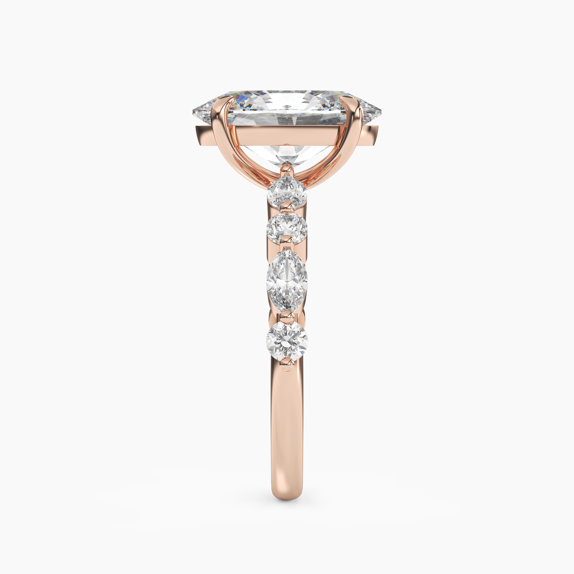 OBSER041 - Aster Oval engagement ring setting view 9