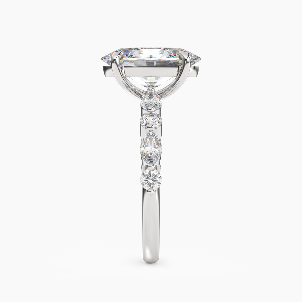 OBSER041 - Aster Oval engagement ring setting view 3