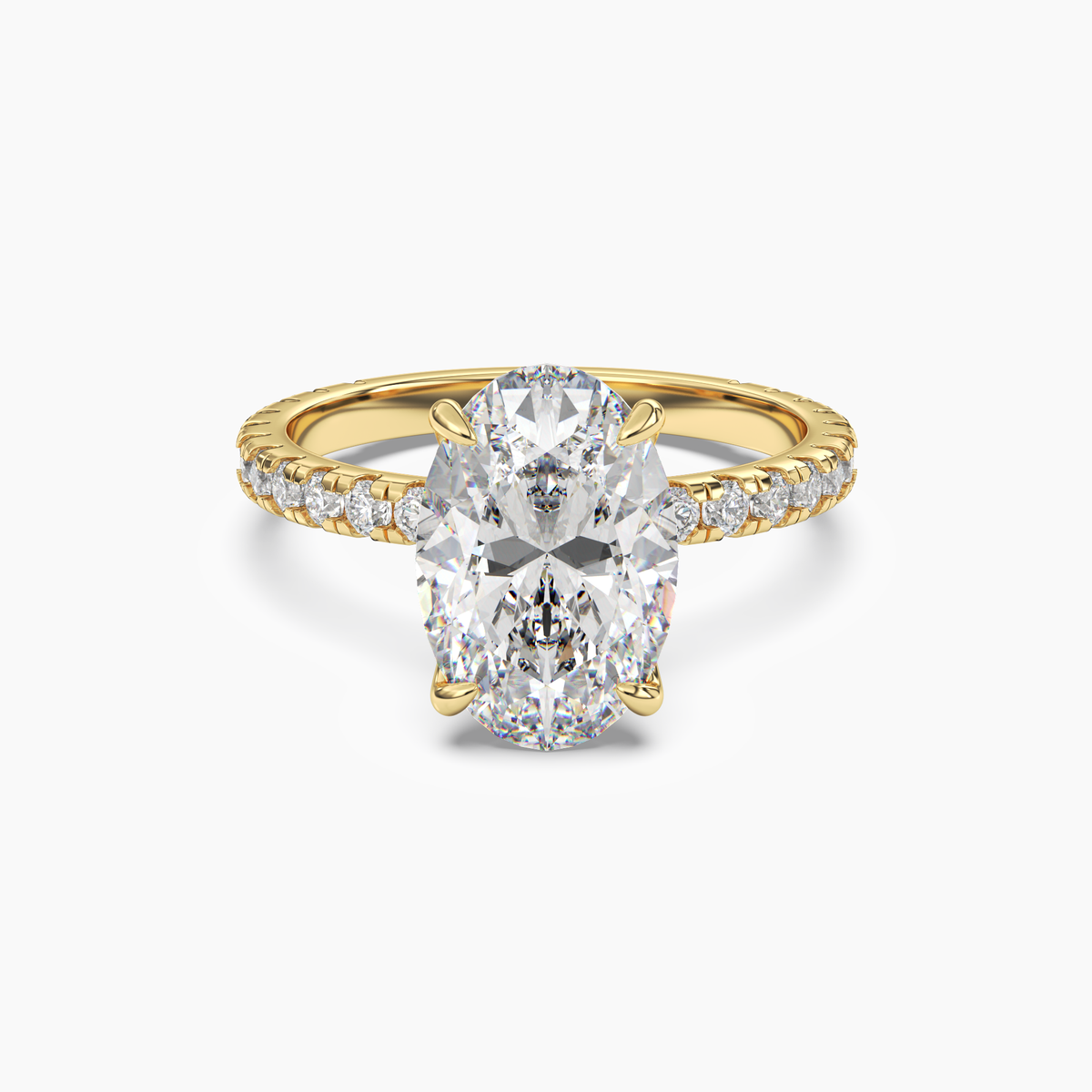 OBSER031 - Adalia Oval engagement ring setting view 4