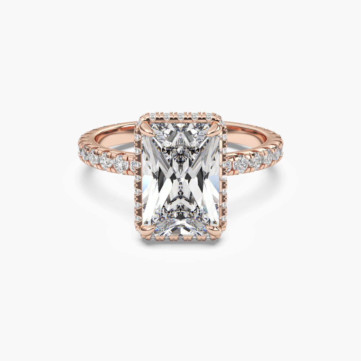 OBSER040 - Mirabel Radiant engagement ring setting view 7