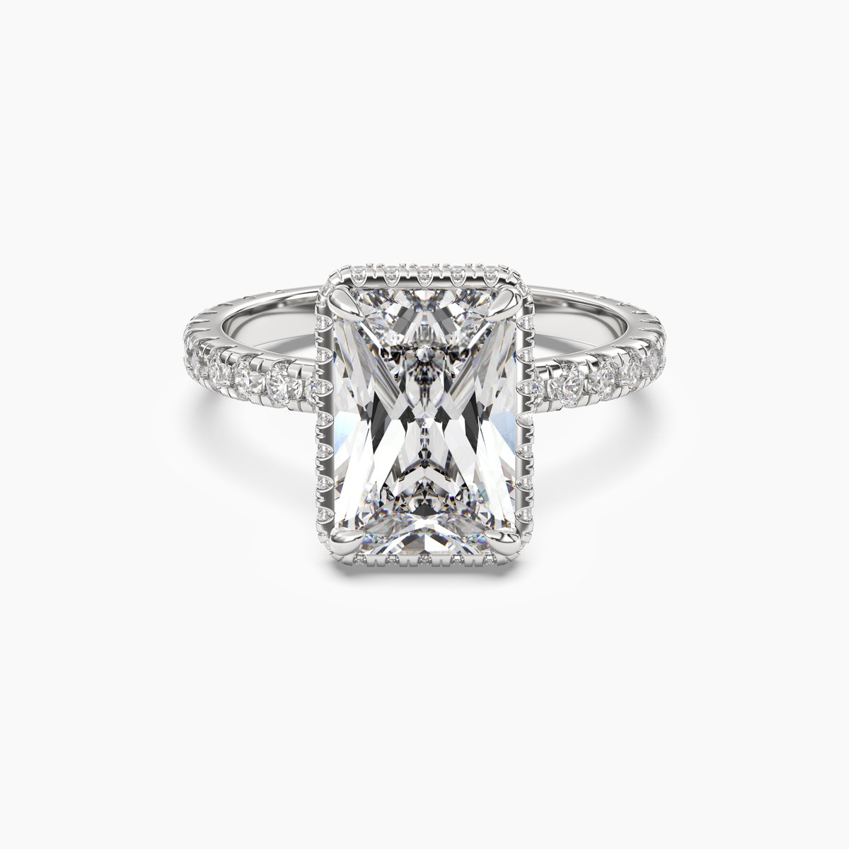 OBSER040 - Mirabel Radiant engagement ring setting view 1
