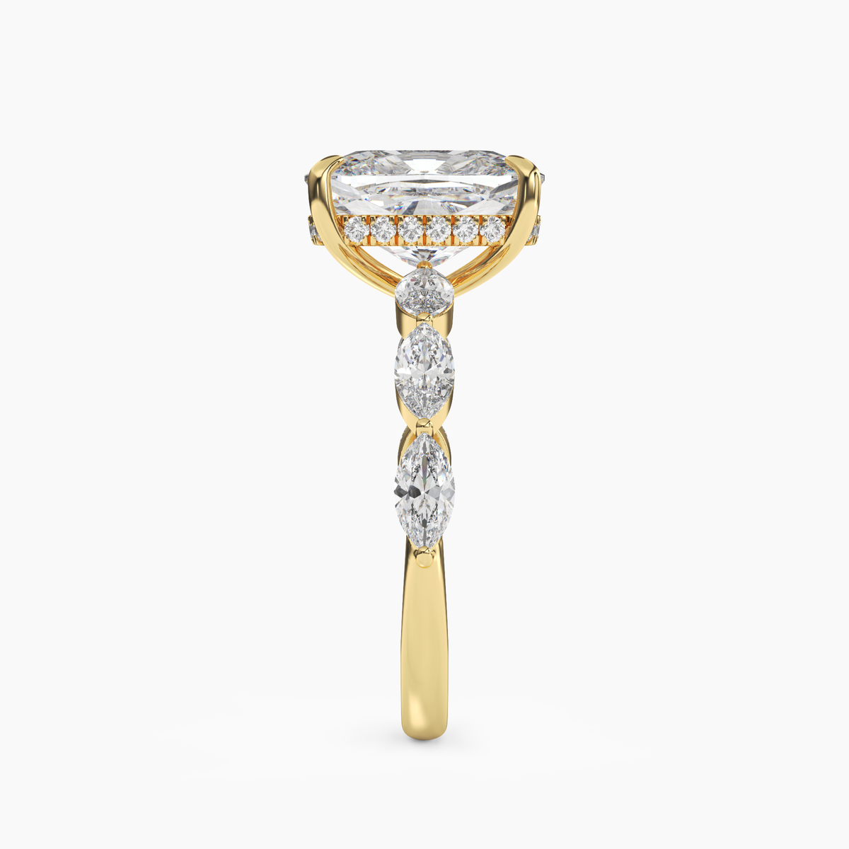 OBSER079 - Rosemist Cushion engagement ring setting view 6