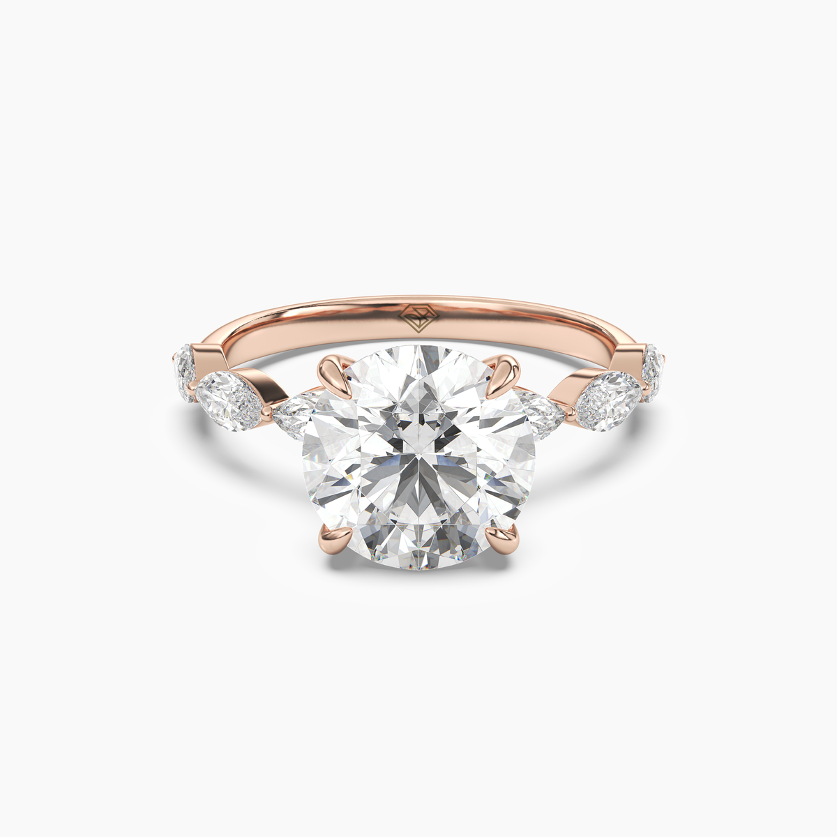 OBSER205 - Rosemist Round engagement ring setting view 7