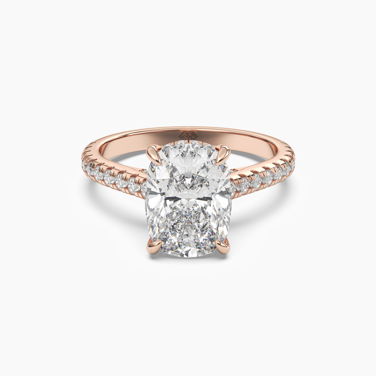 OBSER204 - Lunaris Cushion engagement ring setting view 7