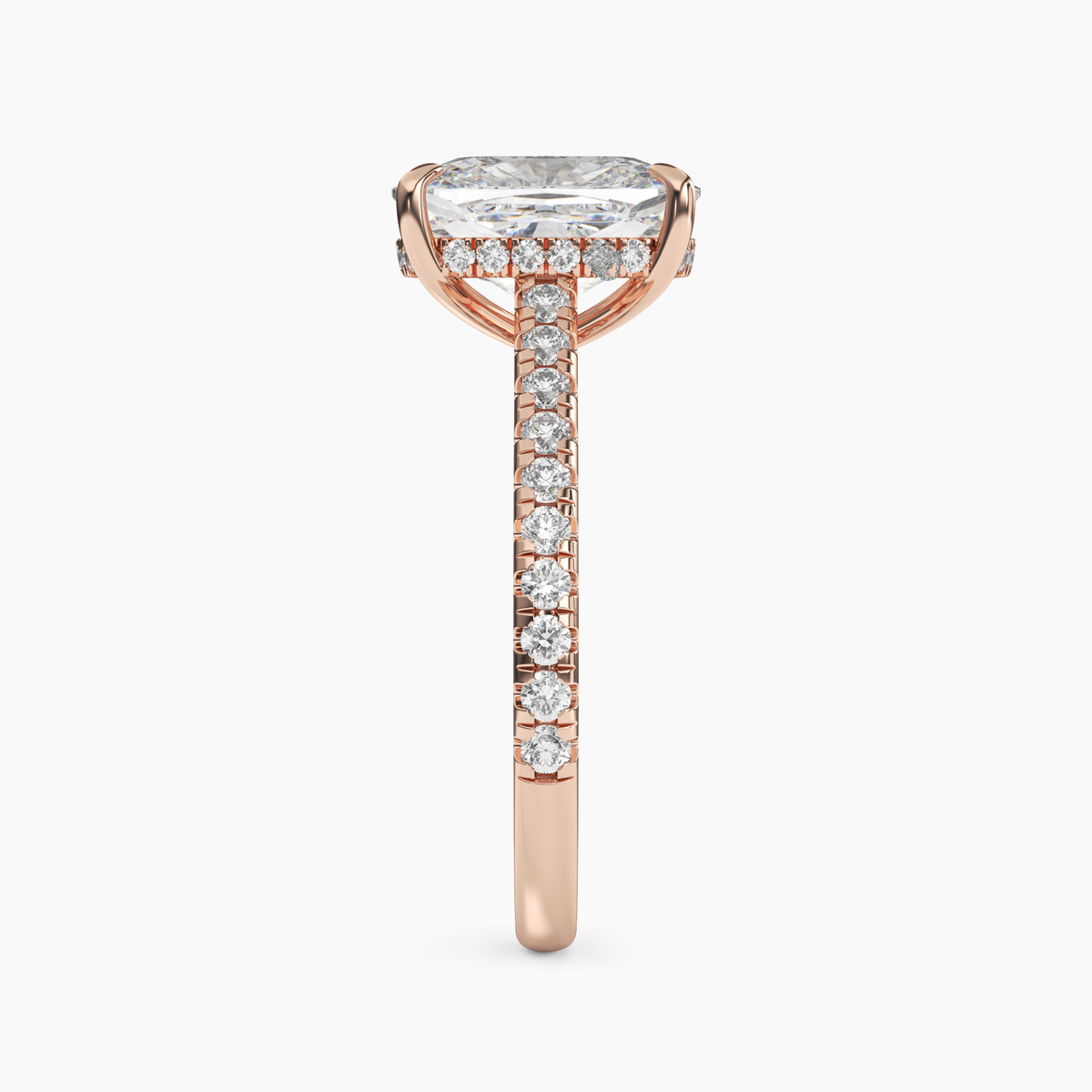 OBSER204 - Lunaris Cushion engagement ring setting view 9