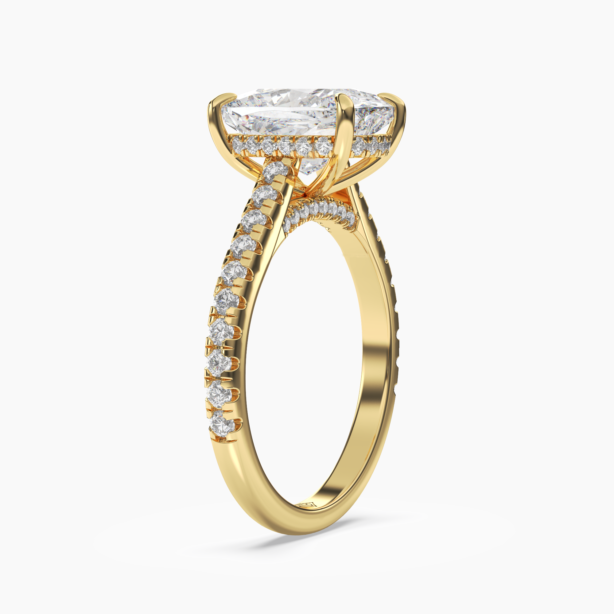 OBSER204 - Lunaris Cushion engagement ring setting view 5