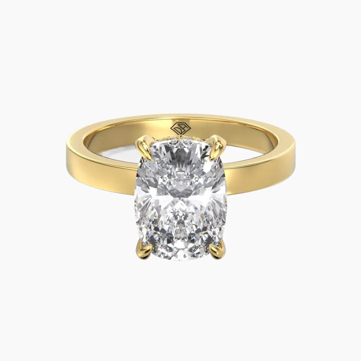 OBSER202 - Marble Cushion engagement ring setting view 4